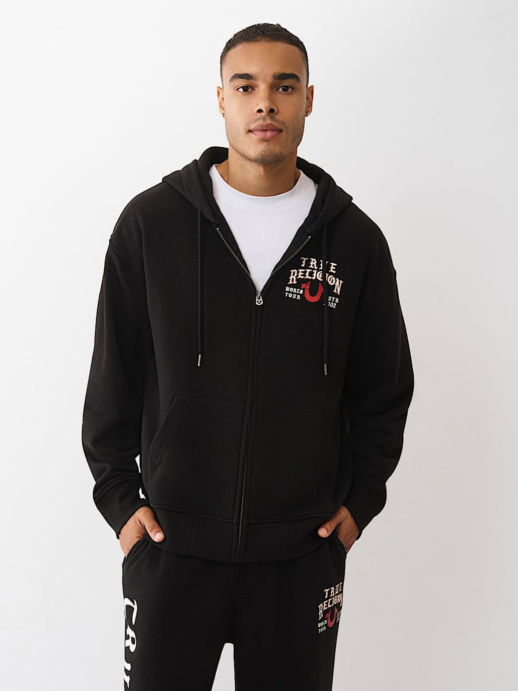 True Religion - Script Logo Zip Hoodie