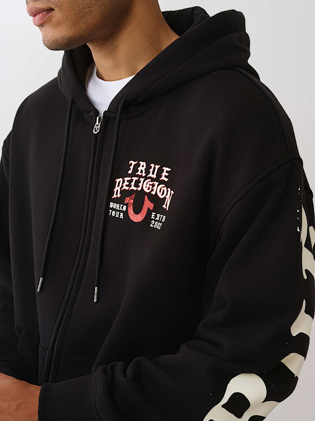 True Religion - Script Logo Zip Hoodie