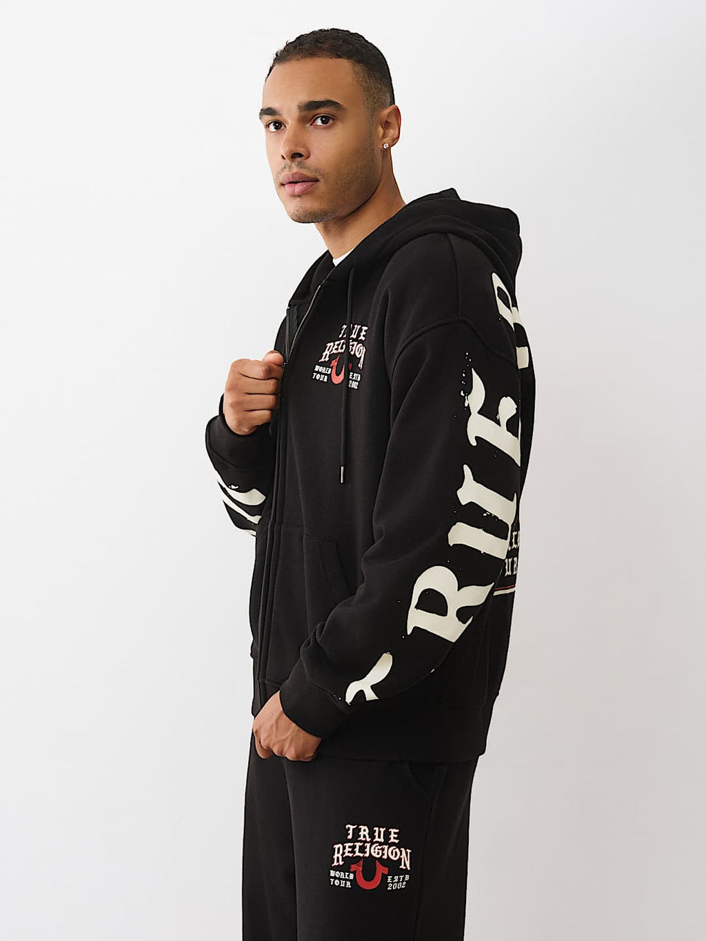 True Religion - Script Logo Zip Hoodie