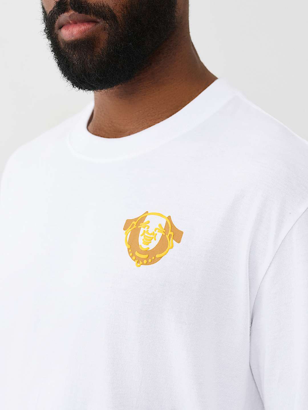 True Religion - Puff Print Horseshoe Long Sleeve Tee