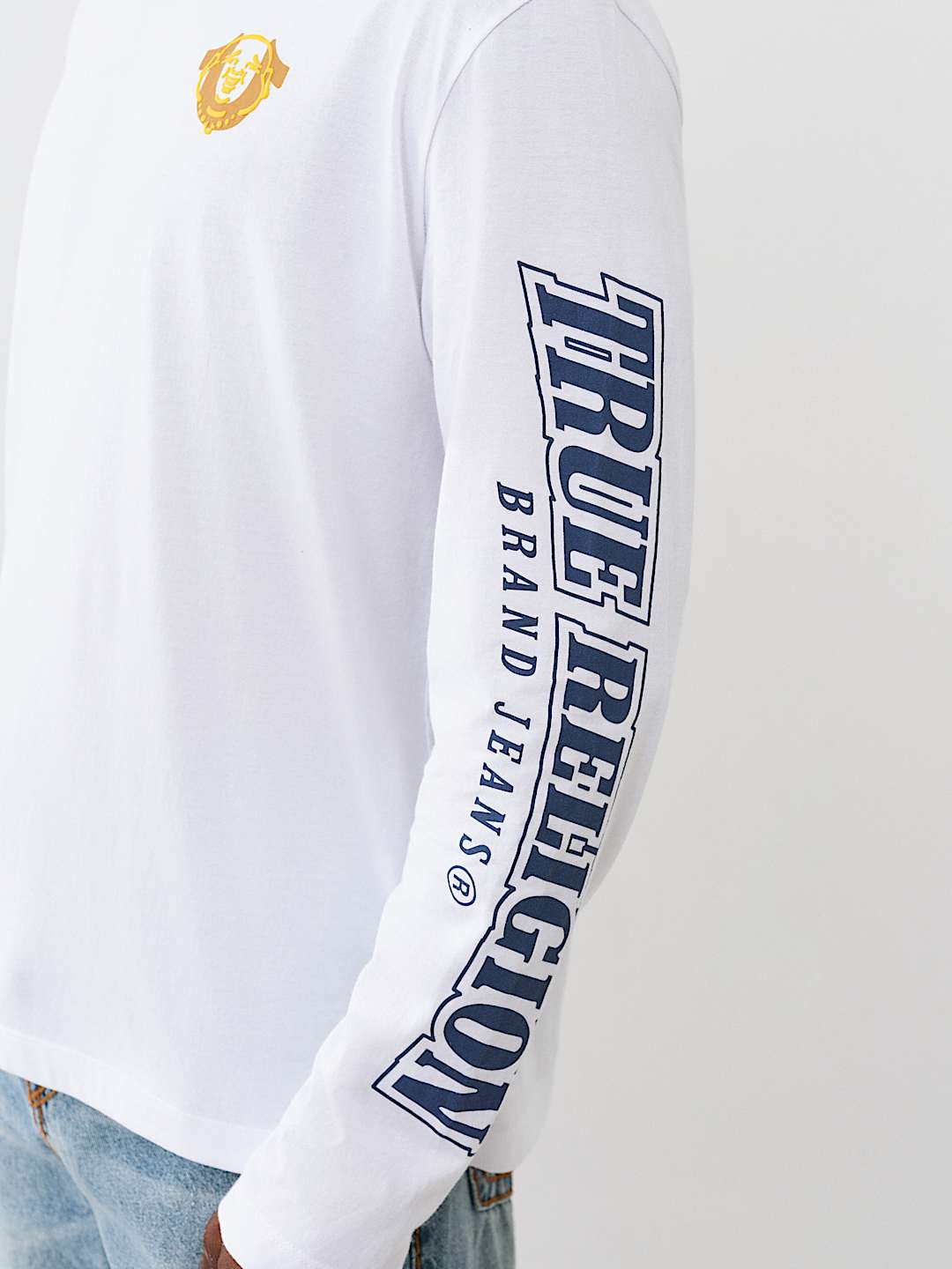 True Religion - Puff print horseshoe long sleeve tee IMMEDIATE