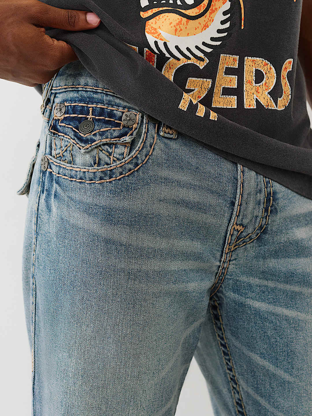 True Religion - Ricky Super T Flap Straight Jean 34"