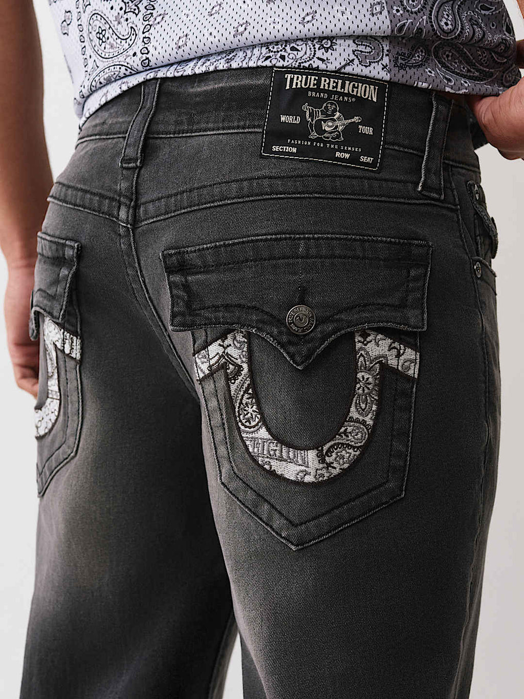 True Religion - RICKY BANDANA HORSESHOE STRAIGHT JEAN 34”