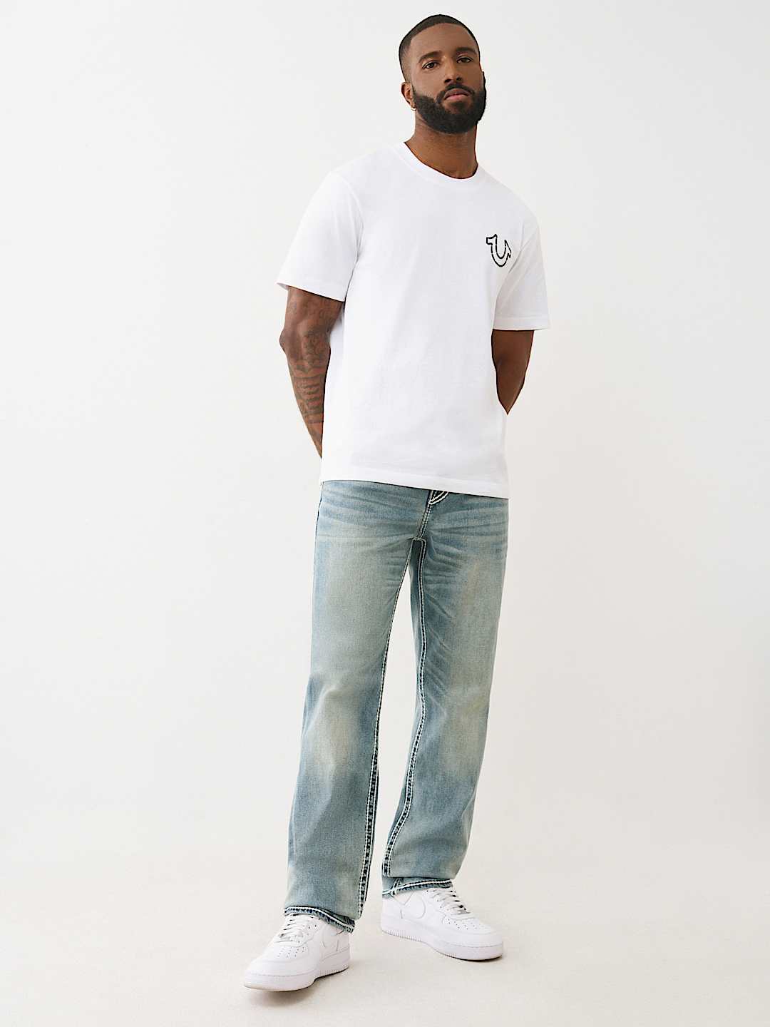 True Religion - Ricky Rope Stitch Straight Jean 34"