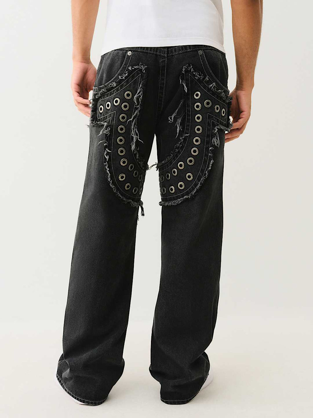 True Religion - Vinny Studded Horseshoe Applique Ultra Baggy Jean