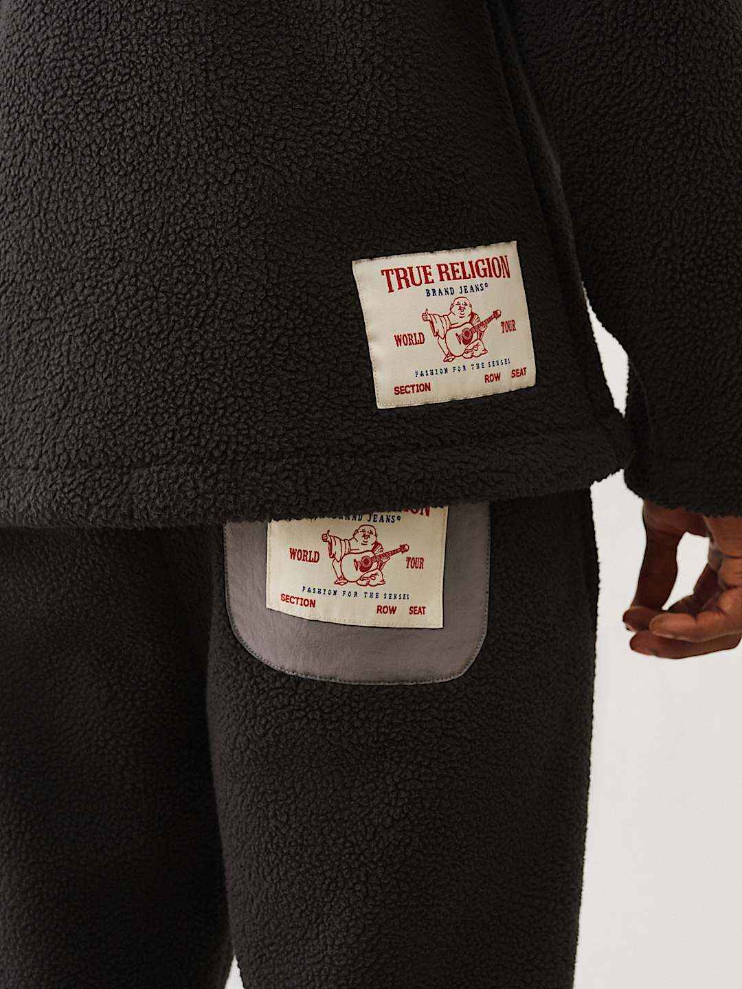 TRUE RELIGION - FLEECE HALF-ZIP HOODIE IMMEDIATE