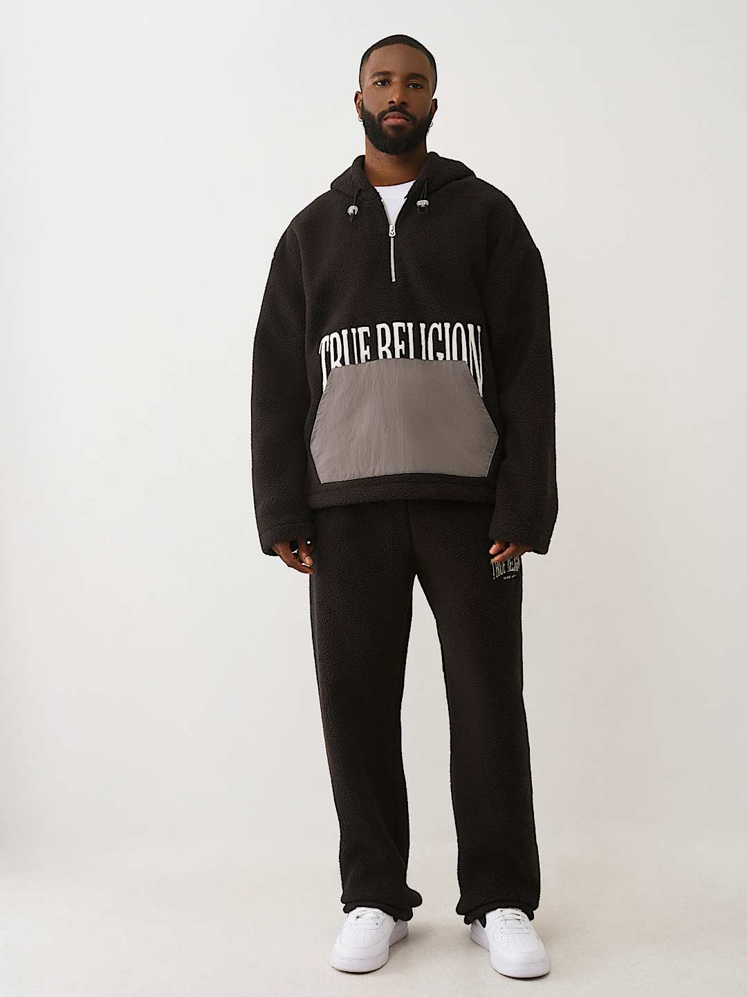 True Religion - FLEECE HALF-ZIP HOODIE