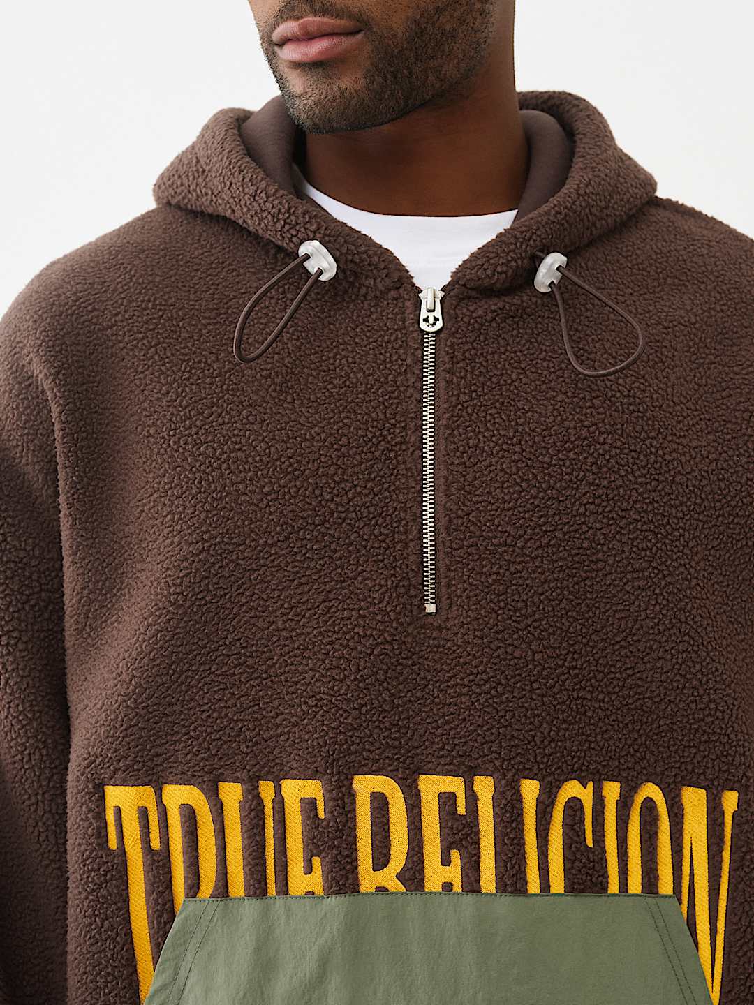 True Religion - FLEECE HALF-ZIP HOODIE