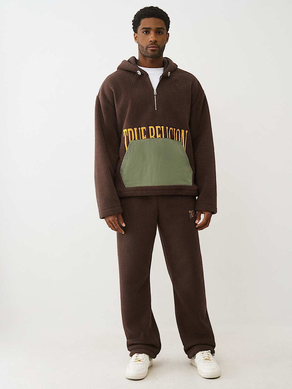 True Religion - FLEECE HALF-ZIP HOODIE