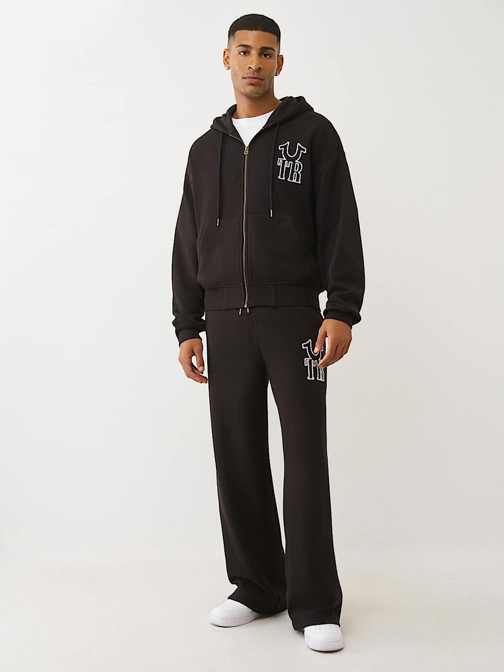 True Religion - HORSESHOE APPLIQUÉ ZIP HOODIE