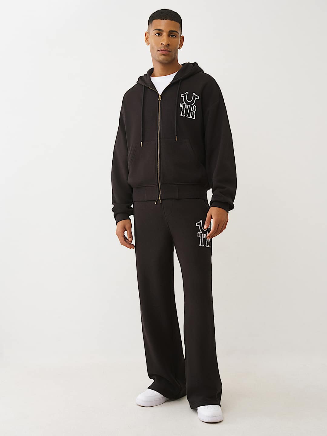 True Religion - HORSESHOE APPLIQUÉ ZIP HOODIE