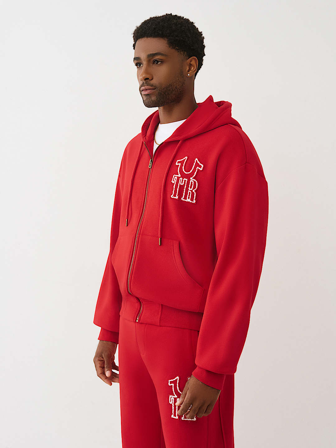 True Religion - HORSESHOE APPLIQUÉ ZIP HOODIE