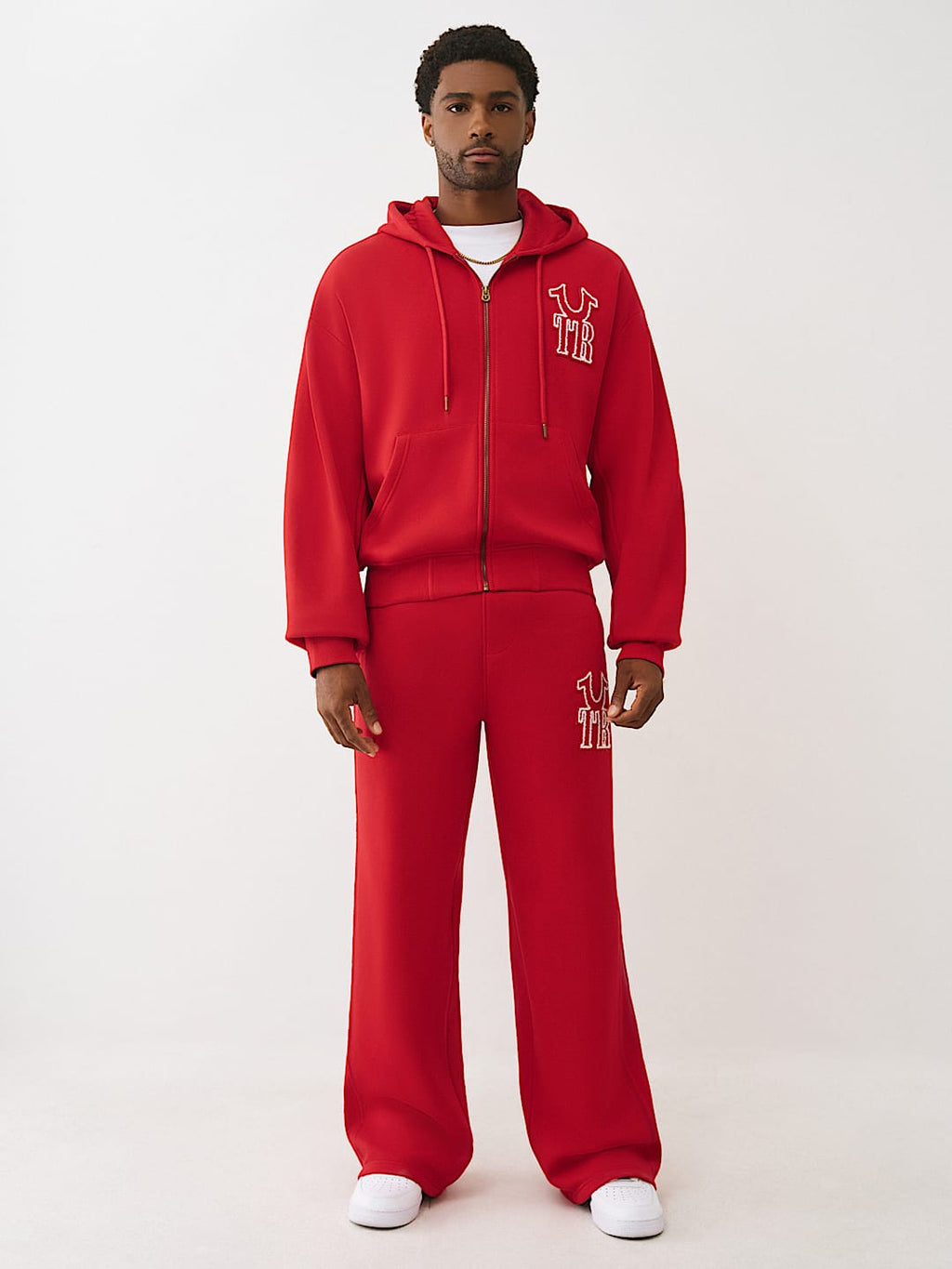 True Religion - HORSESHOE APPLIQUÉ ZIP HOODIE