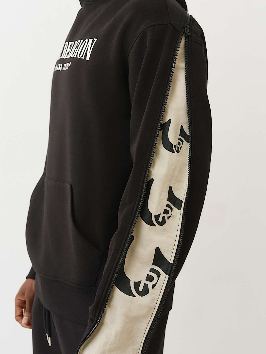 True Religion - ZIP-UP SLEEVE HOODIE