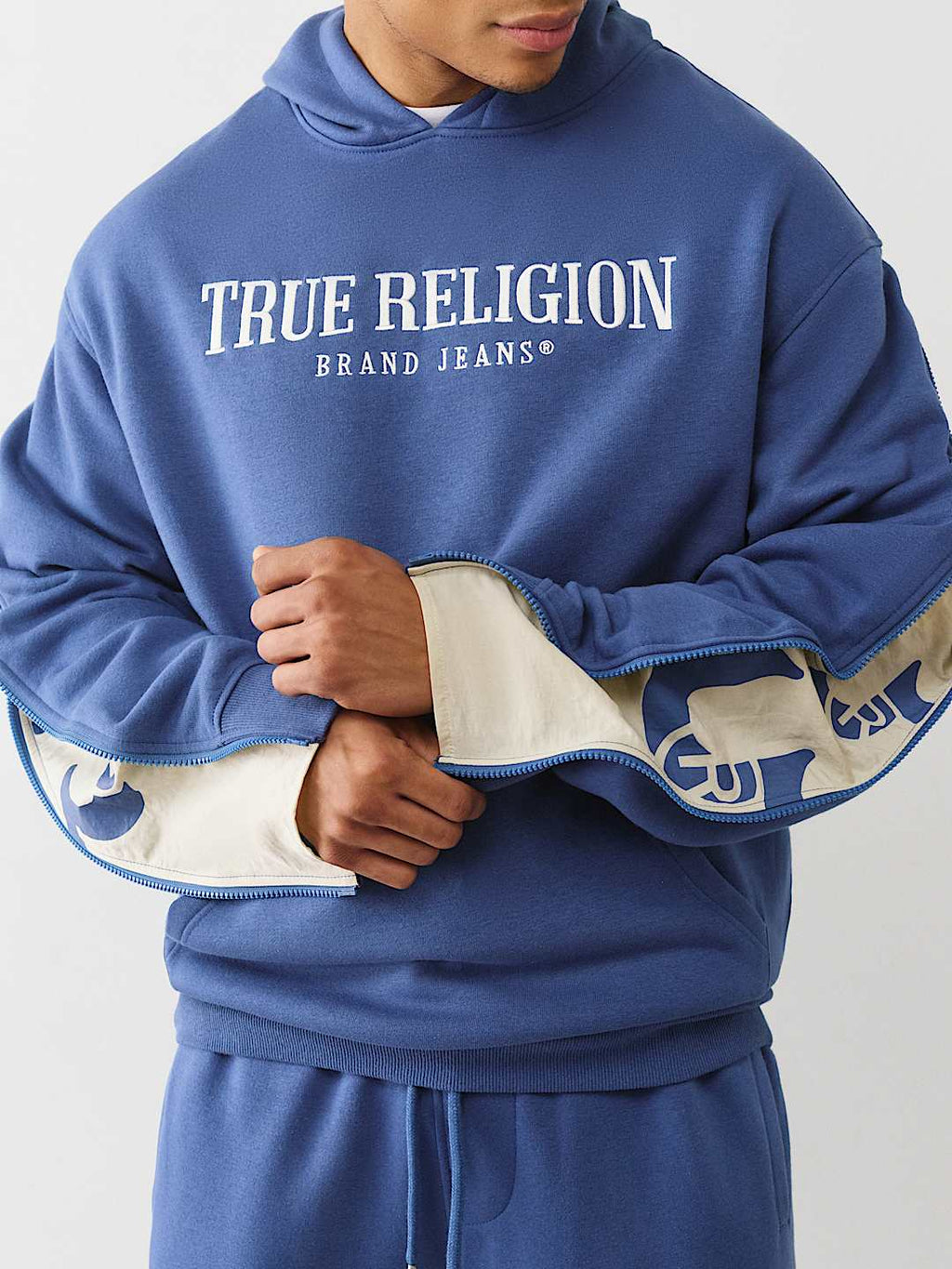 True Religion - ZIP-UP SLEEVE HOODIE