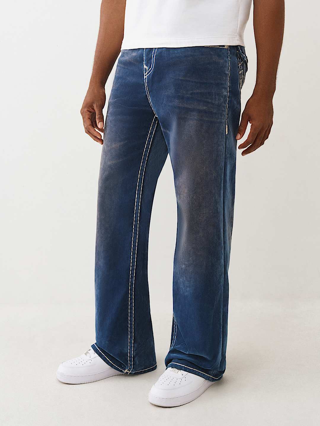 True Religion - Vinny Blue Velvet Super T Ultra Baggy Jean 34"