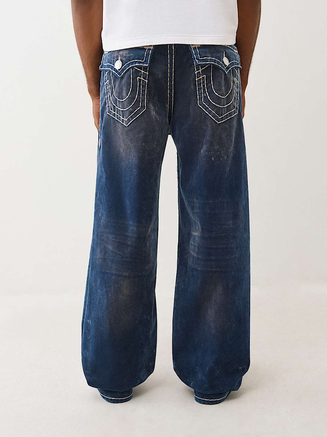 True Religion - Vinny Blue Velvet Super T Ultra Baggy Jean 34"