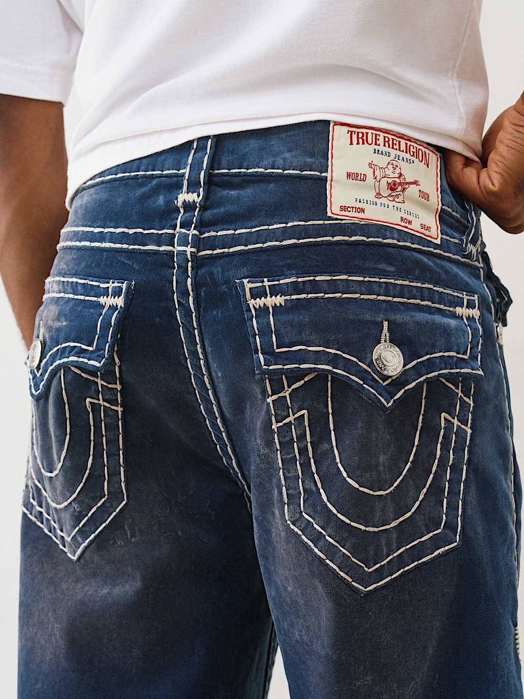 True Religion - Vinny Blue Velvet Super T Ultra Baggy Jean 34"