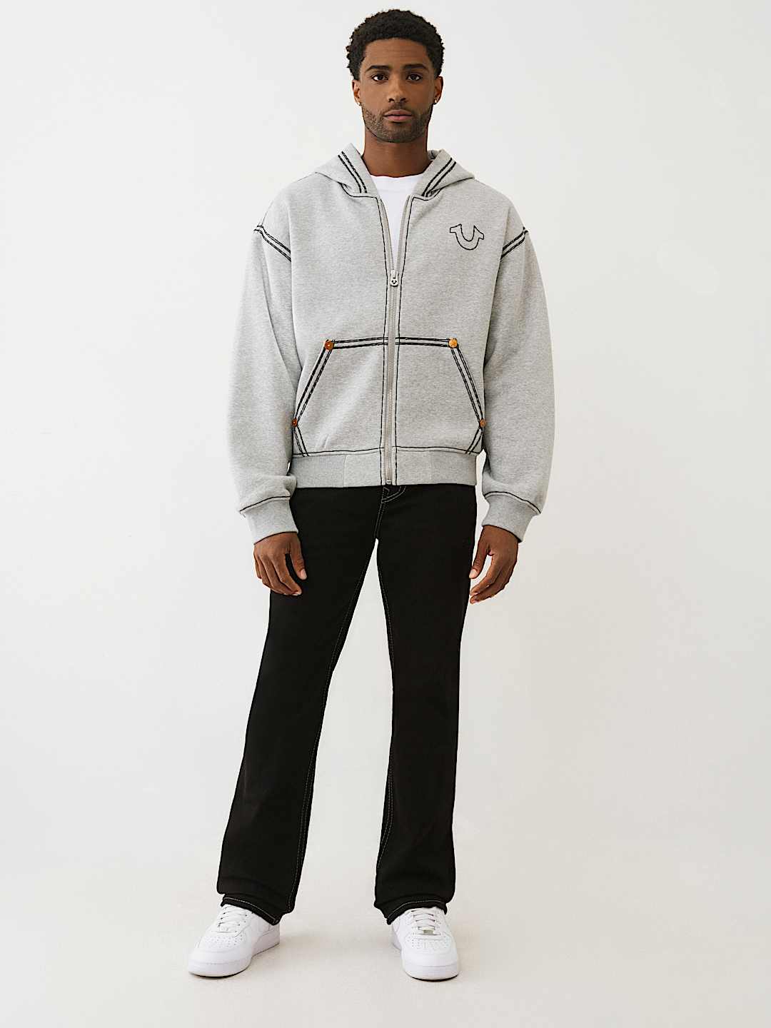 True Religion - Super Qt Boxy Zip Hoodie