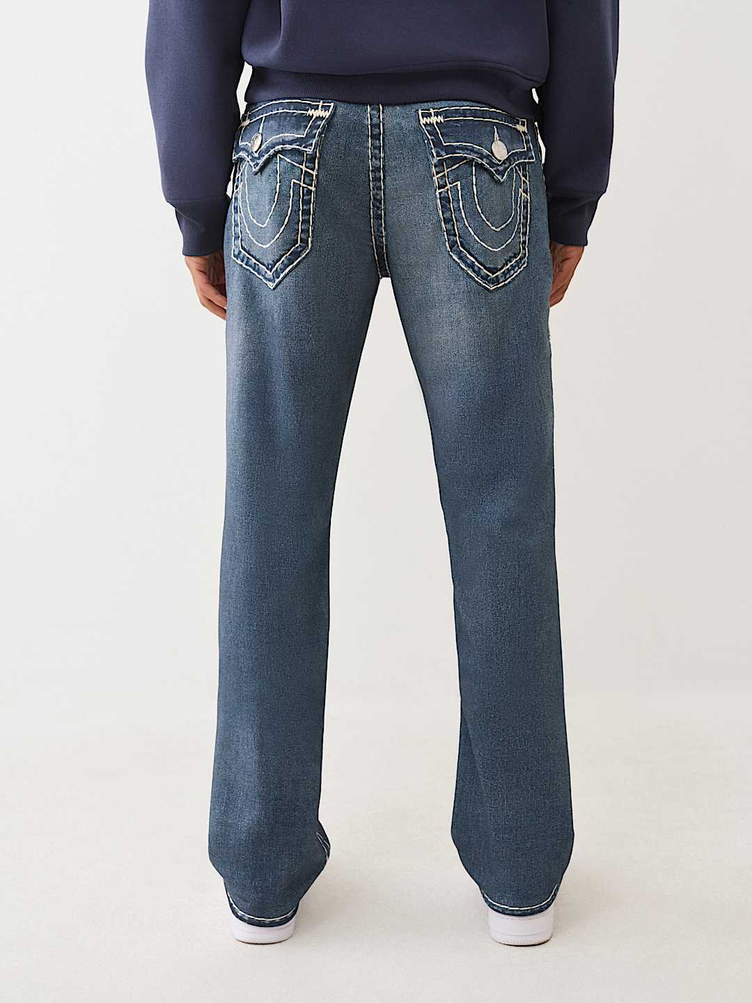 True Religion - Ricky Printed Fleece Super T Straight Jean 34"