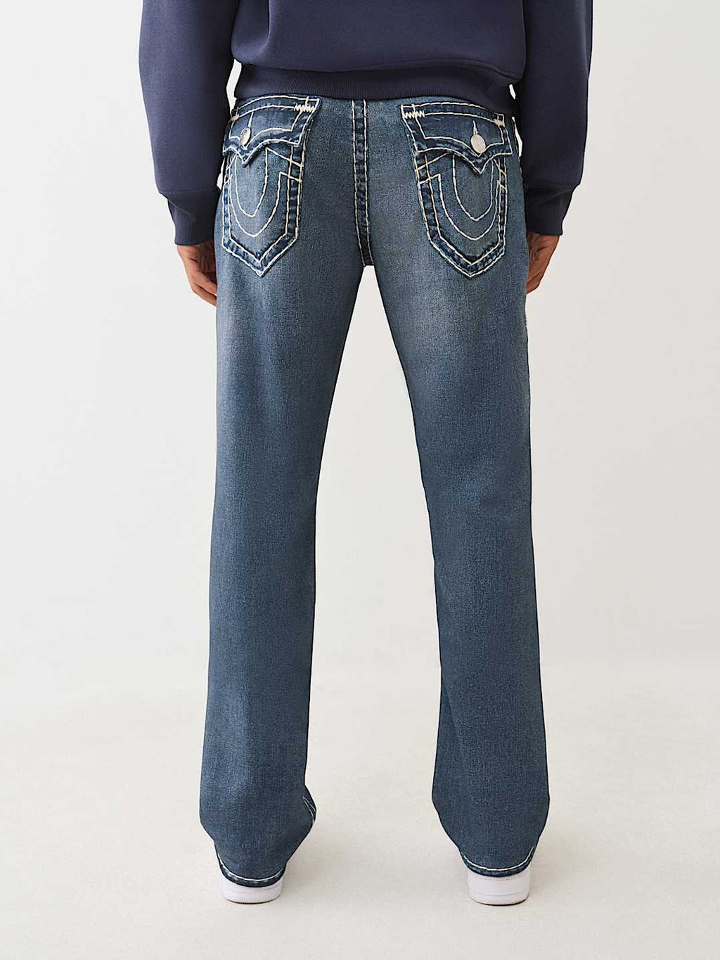 True Religion - Ricky Printed Fleece Super T Straight Jean 34"