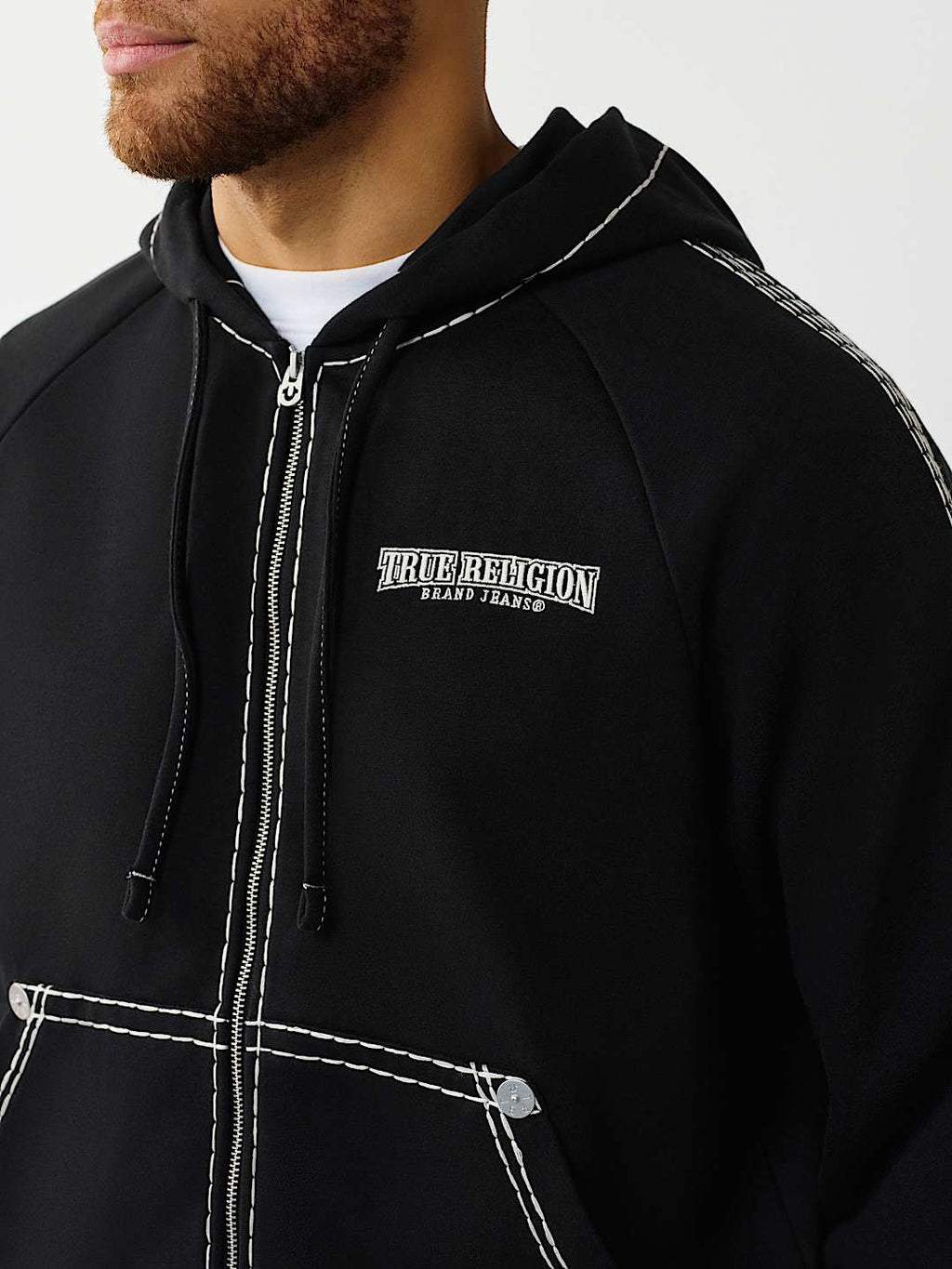 True Religion - Super T Boxy Zip Hoodie