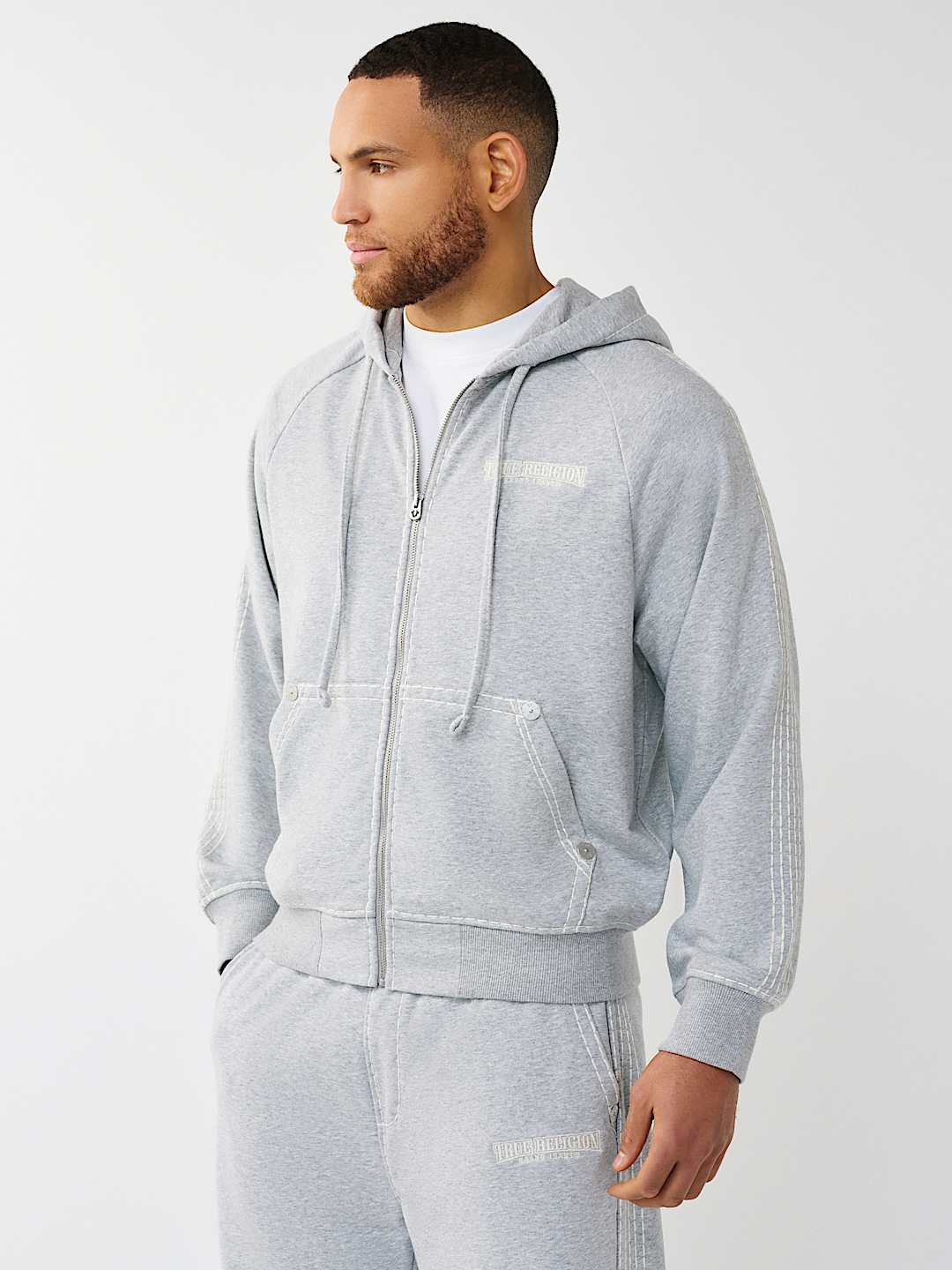 True Religion - Super T Boxy Zip Hoodie