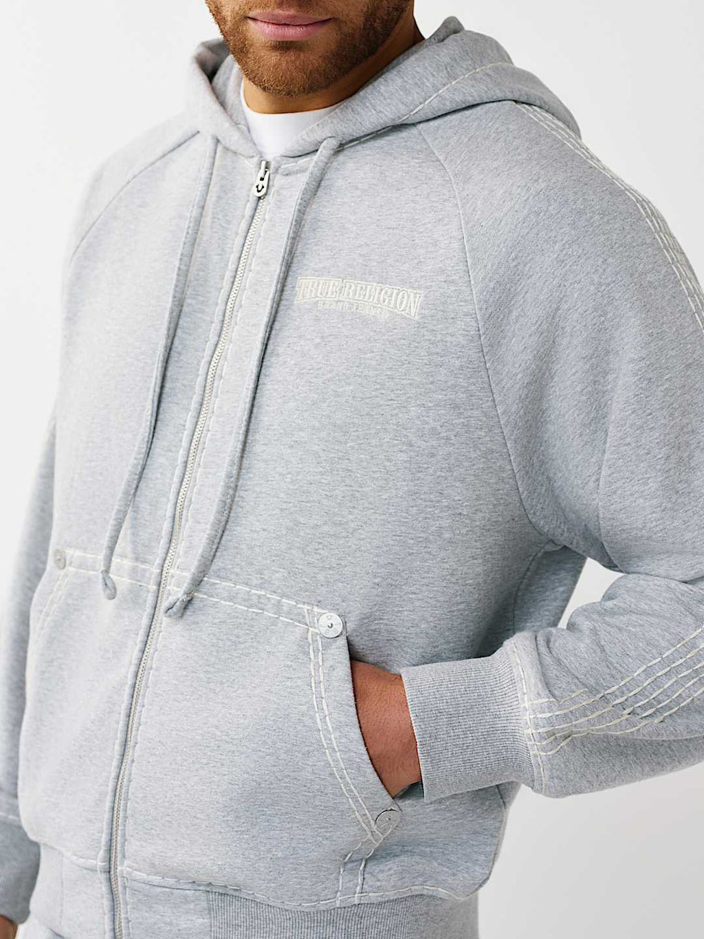 True Religion - Super T Boxy Zip Hoodie