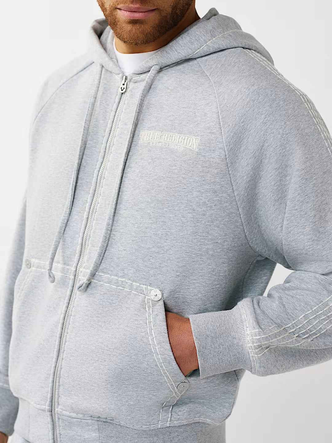True Religion - Super T Boxy Zip Hoodie IMMEDIATE