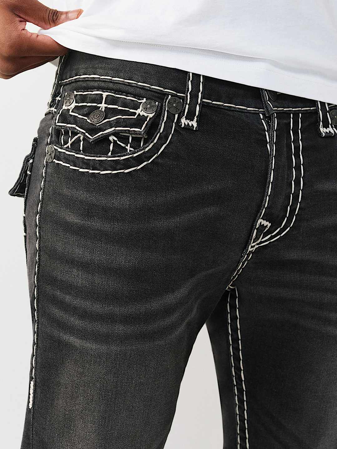 True Religion - Rocco Super T Flap Skinny Jean 32"