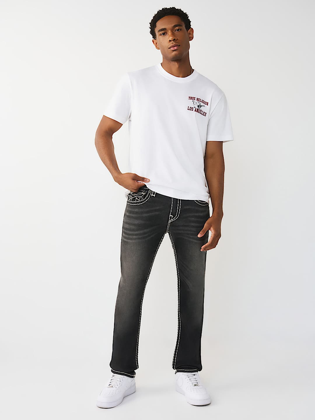 True Religion - Rocco Super T Flap Skinny Jean 32"
