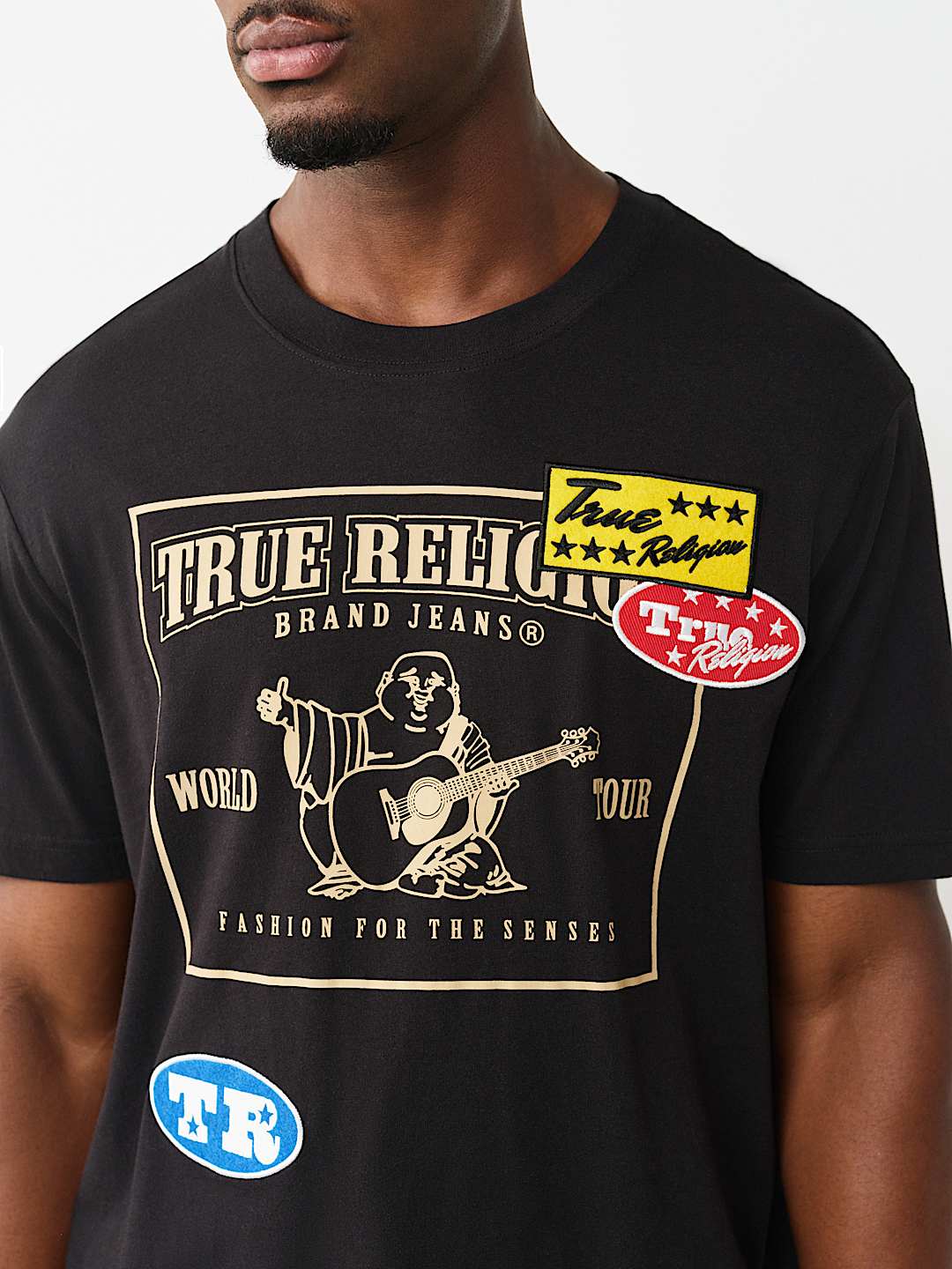 True Religion - World Tour Logo Patch Heavyweight Tee