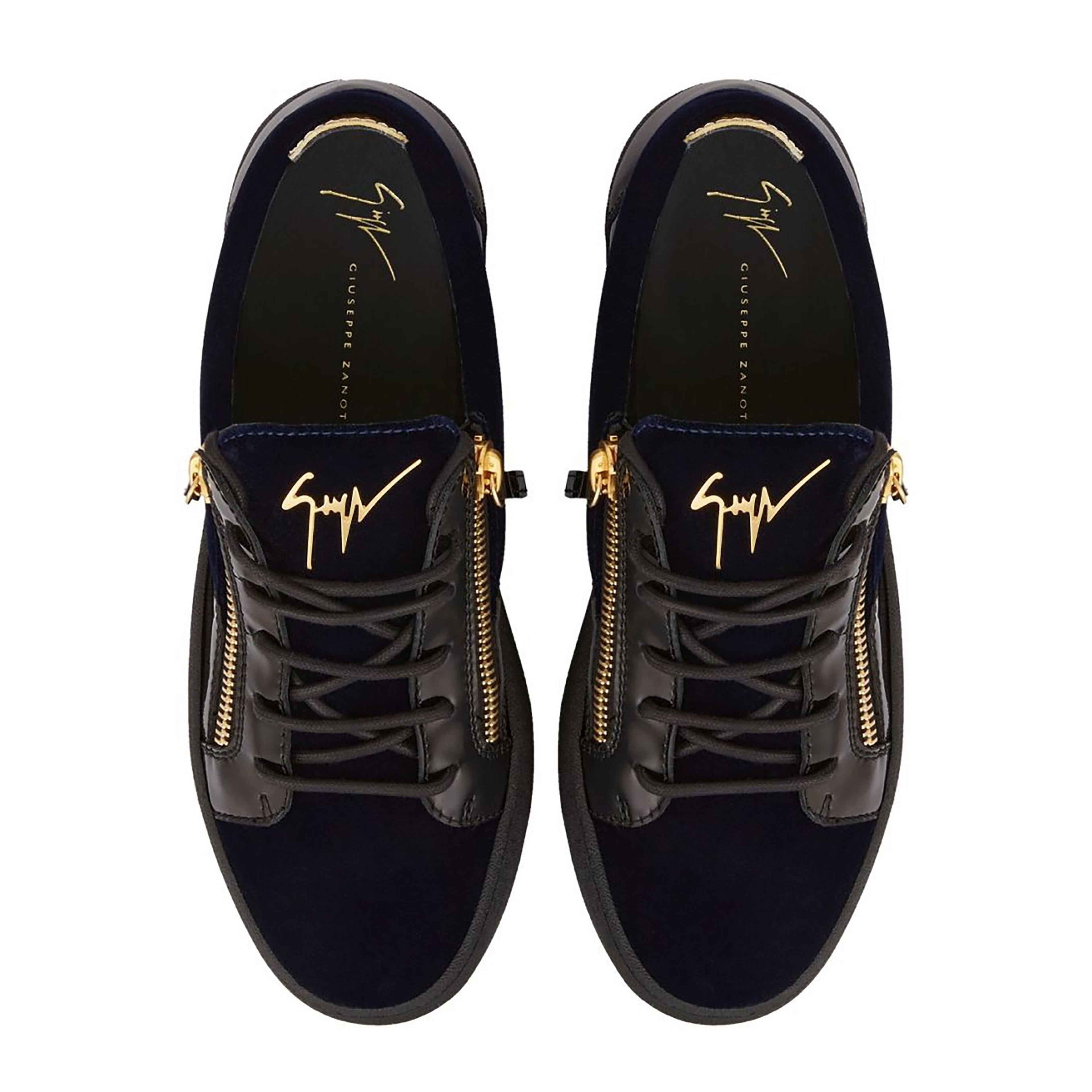 Giuseppe Zanotti - May Velvet Panel Low Top Trainers