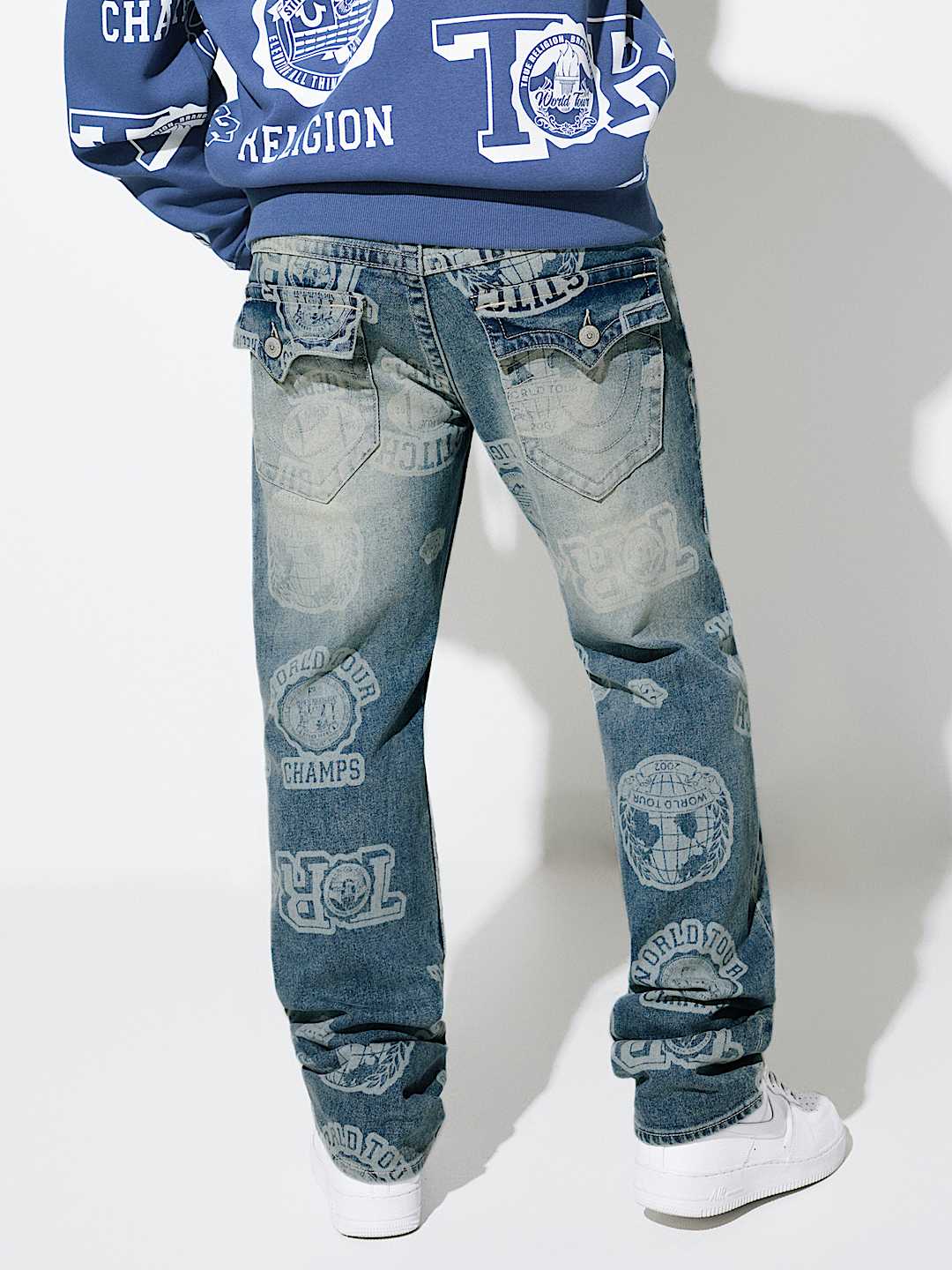 True Religion - Ricky Allover Print Straight Jean 34"