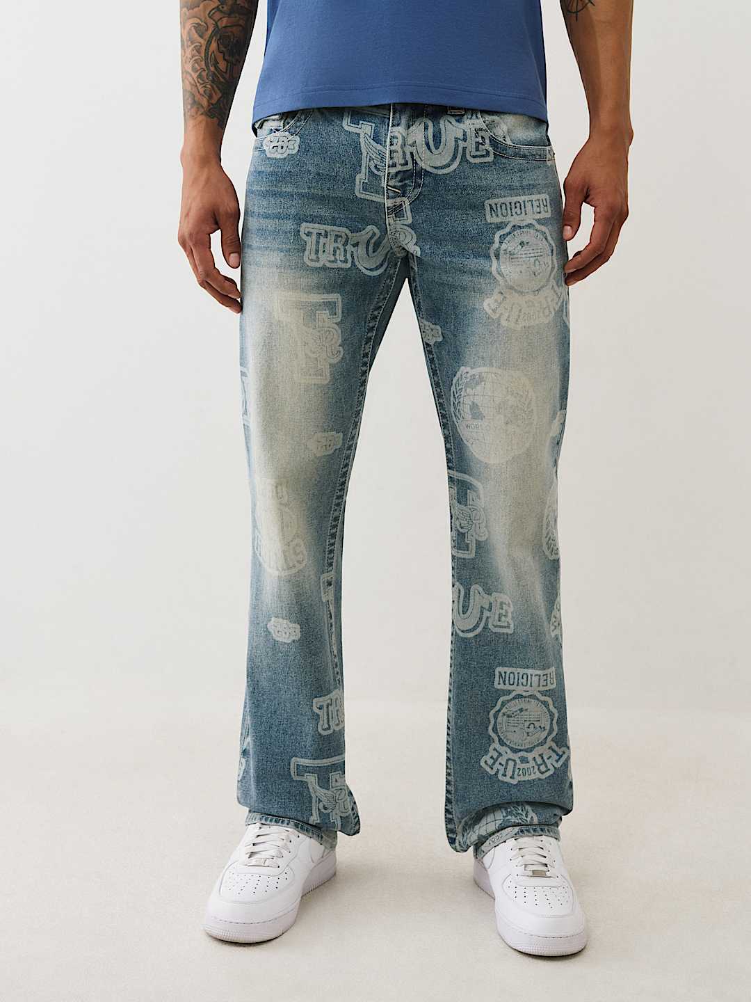 True Religion - Ricky Allover Print Straight Jean 34"