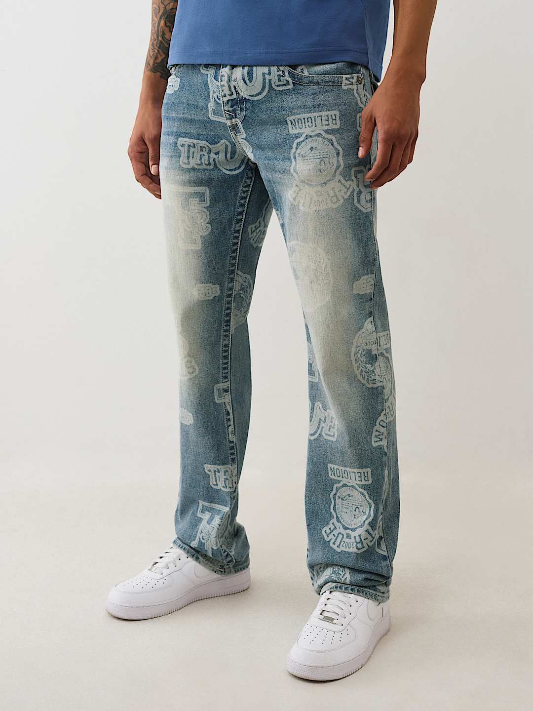 True Religion - Ricky Allover Print Straight Jean 34"