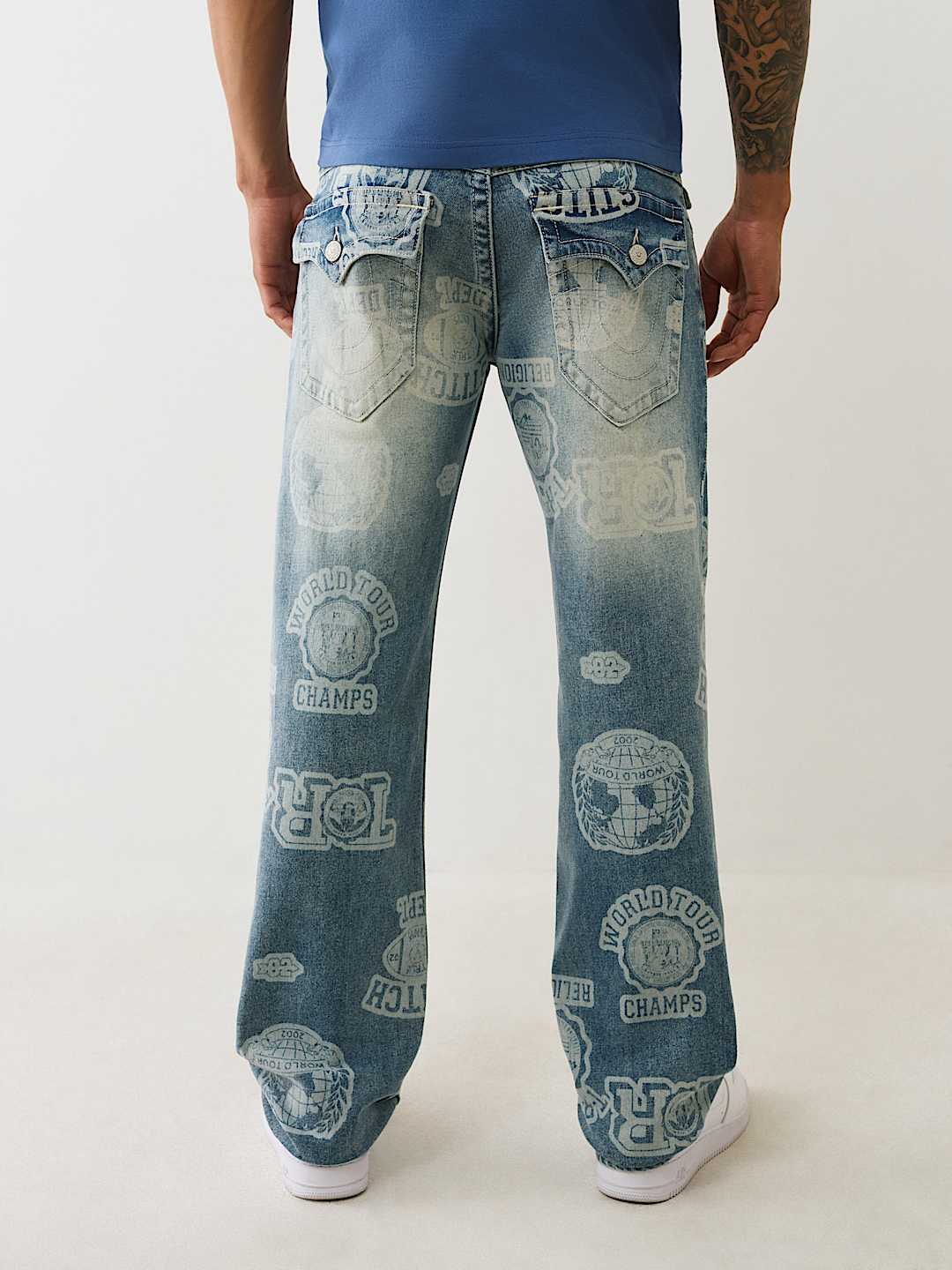 True Religion - Ricky Allover Print Straight Jean 34"