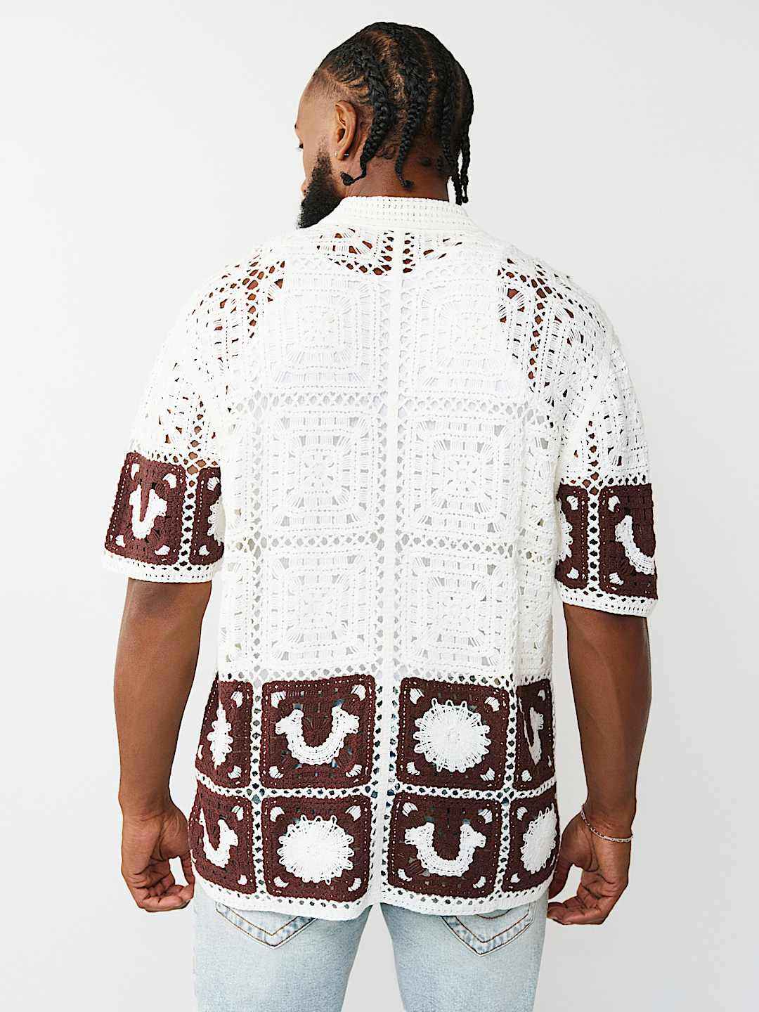 True Religion - Logo Crochet Knit Shirt