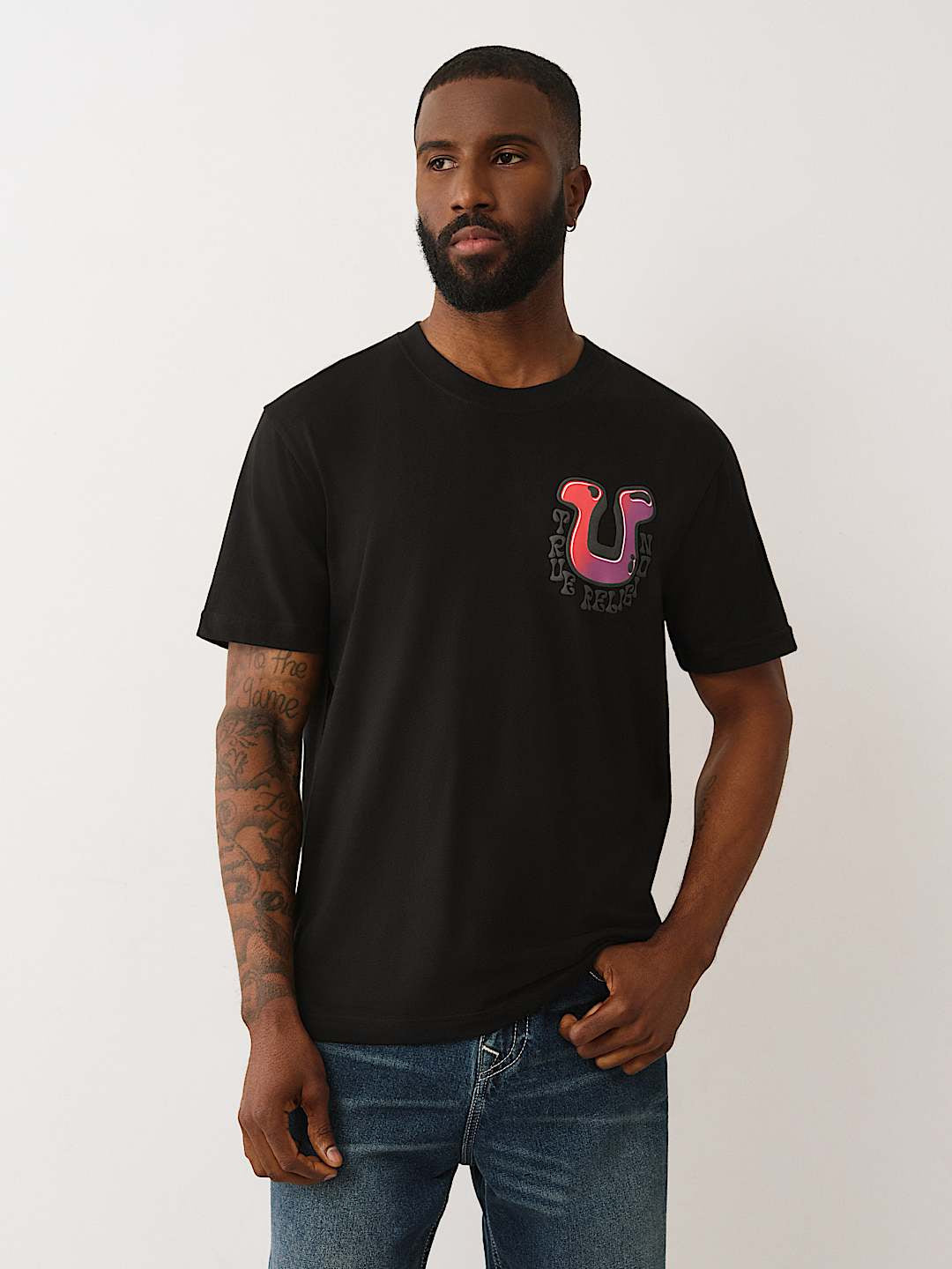 True Religion - Buddha Drip Oversized Tee