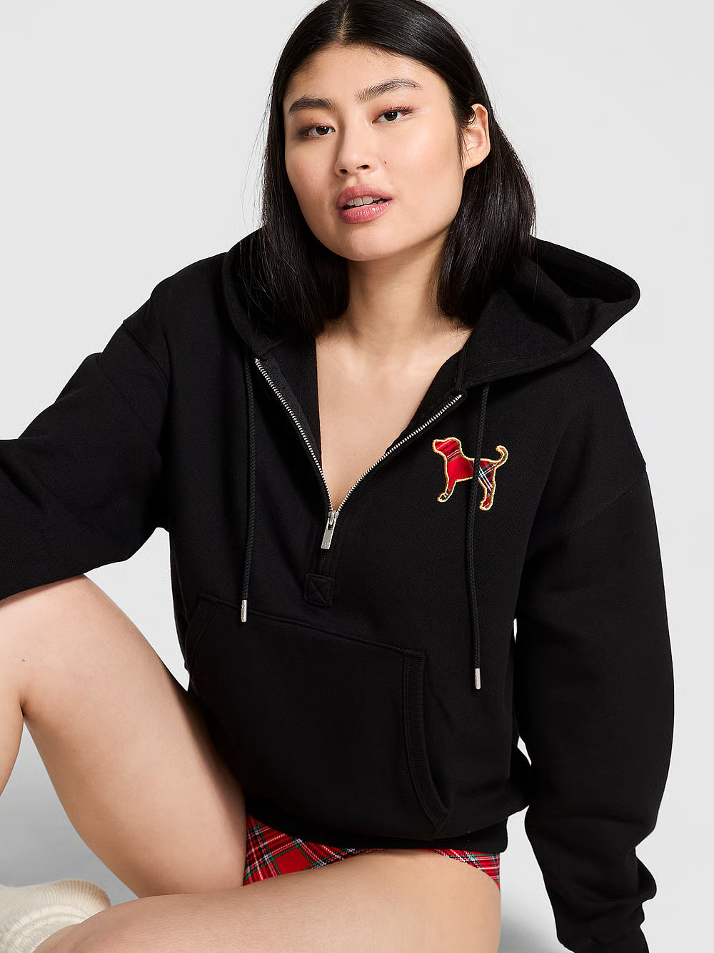Victoria Secret - Ivy Fleece Campus Half-Zip Hoodie