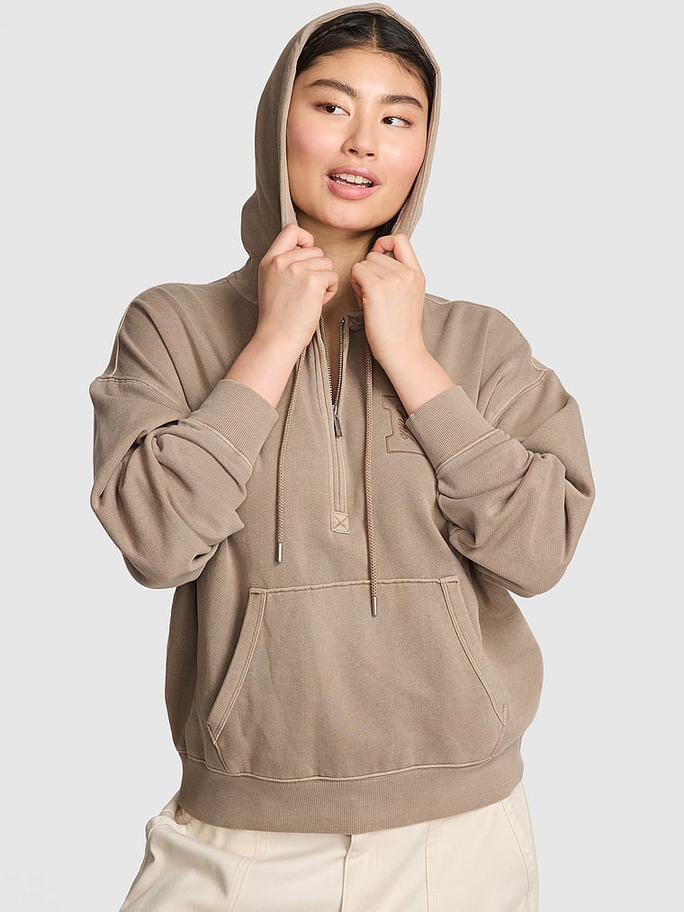 Victoria Secret - Ivy Fleece Campus Half-Zip Hoodie