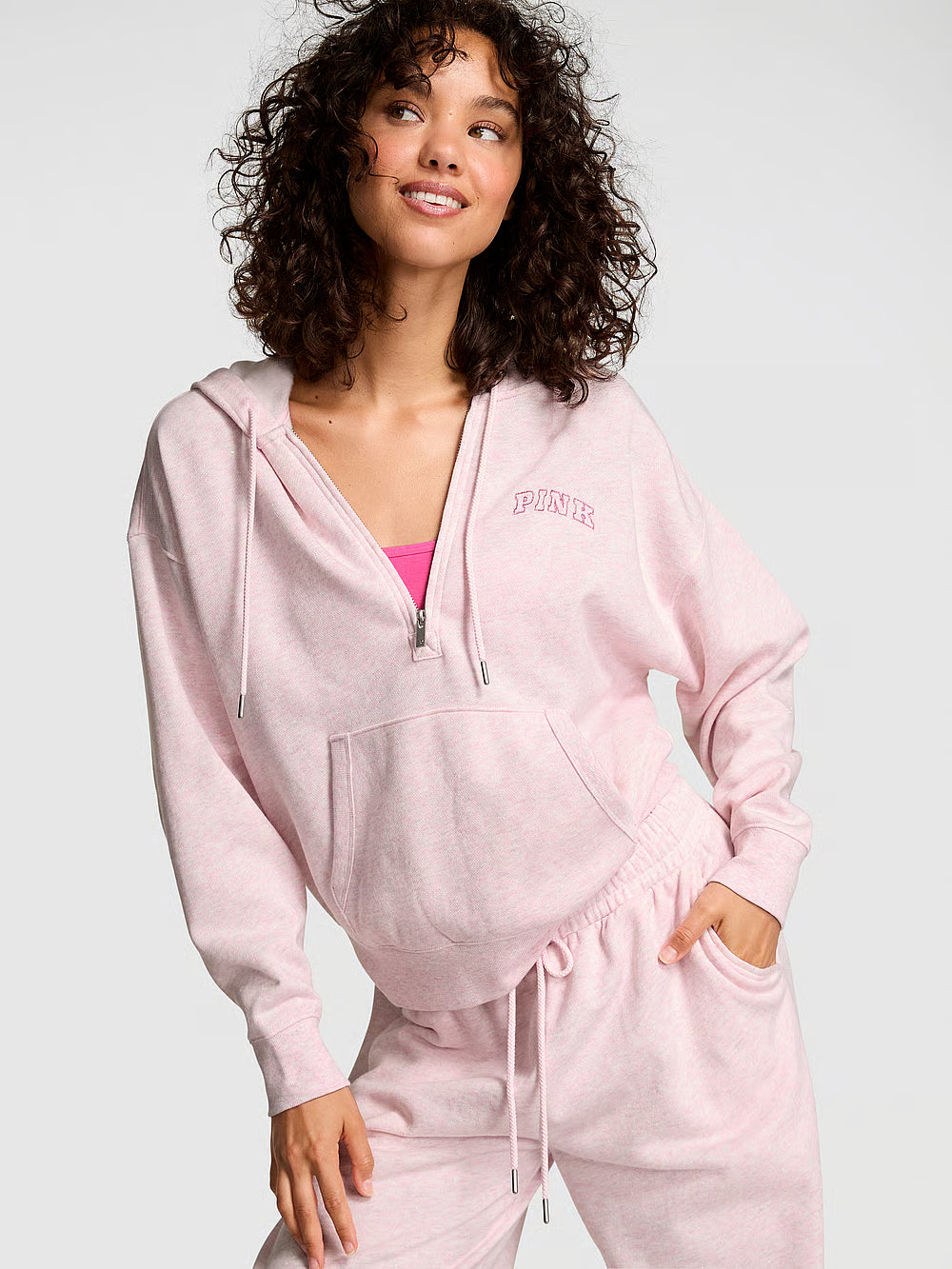 Victoria Secret - Ivy Fleece Campus Half-Zip Hoodie