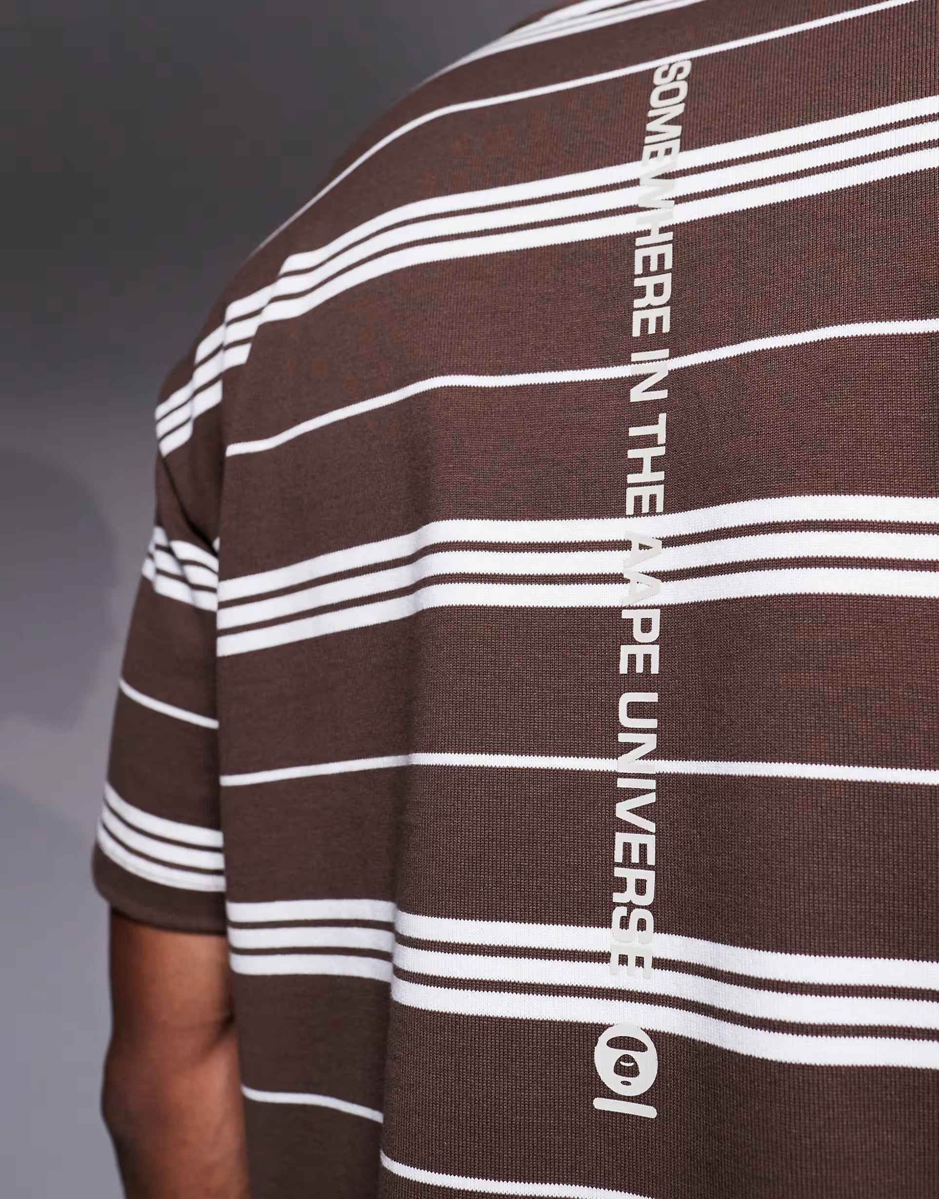 Aape - by A Bathing Ape oversized striped t-shirt
