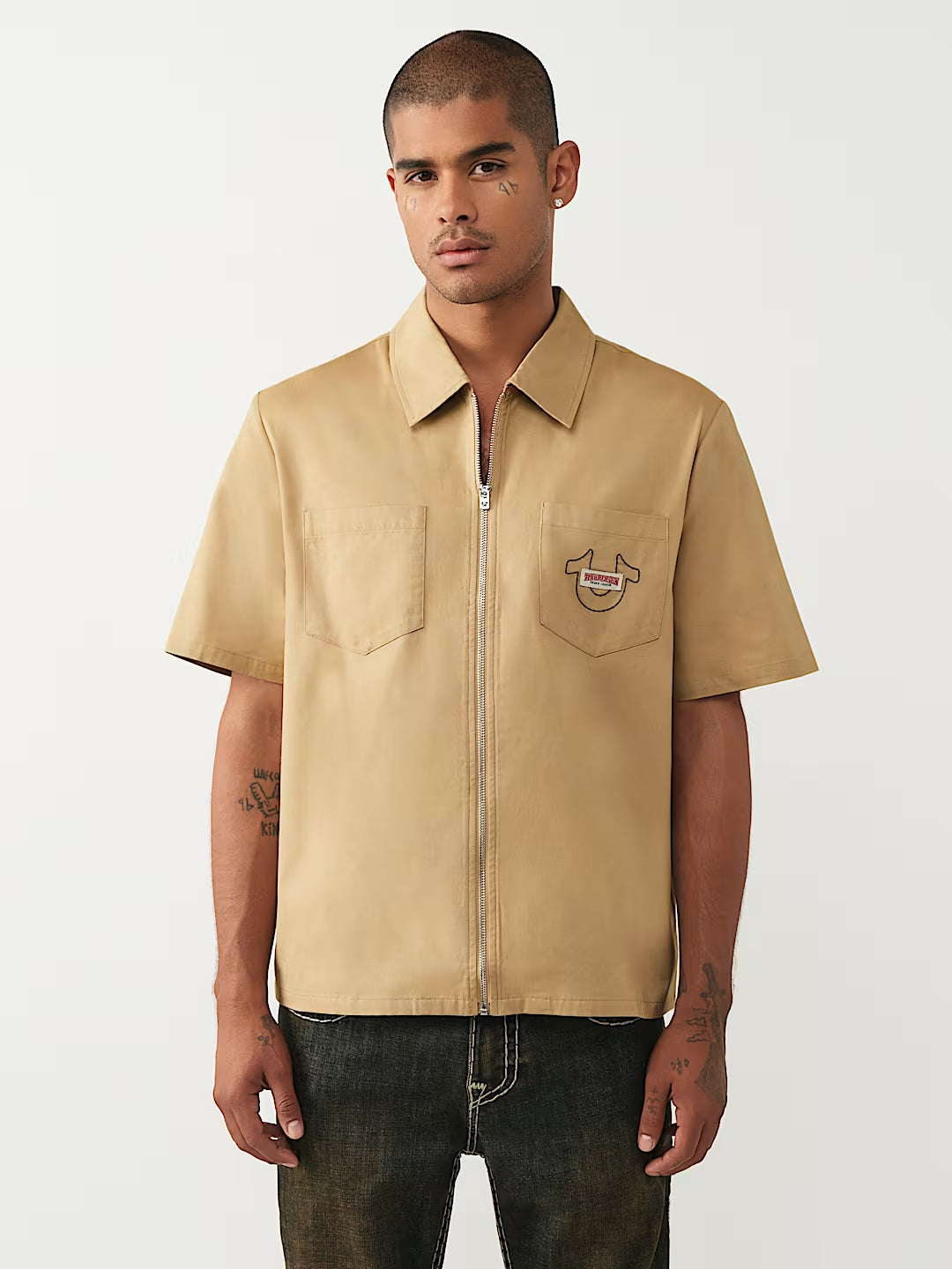 True Religion - Full-Zip Buddha Shirt
