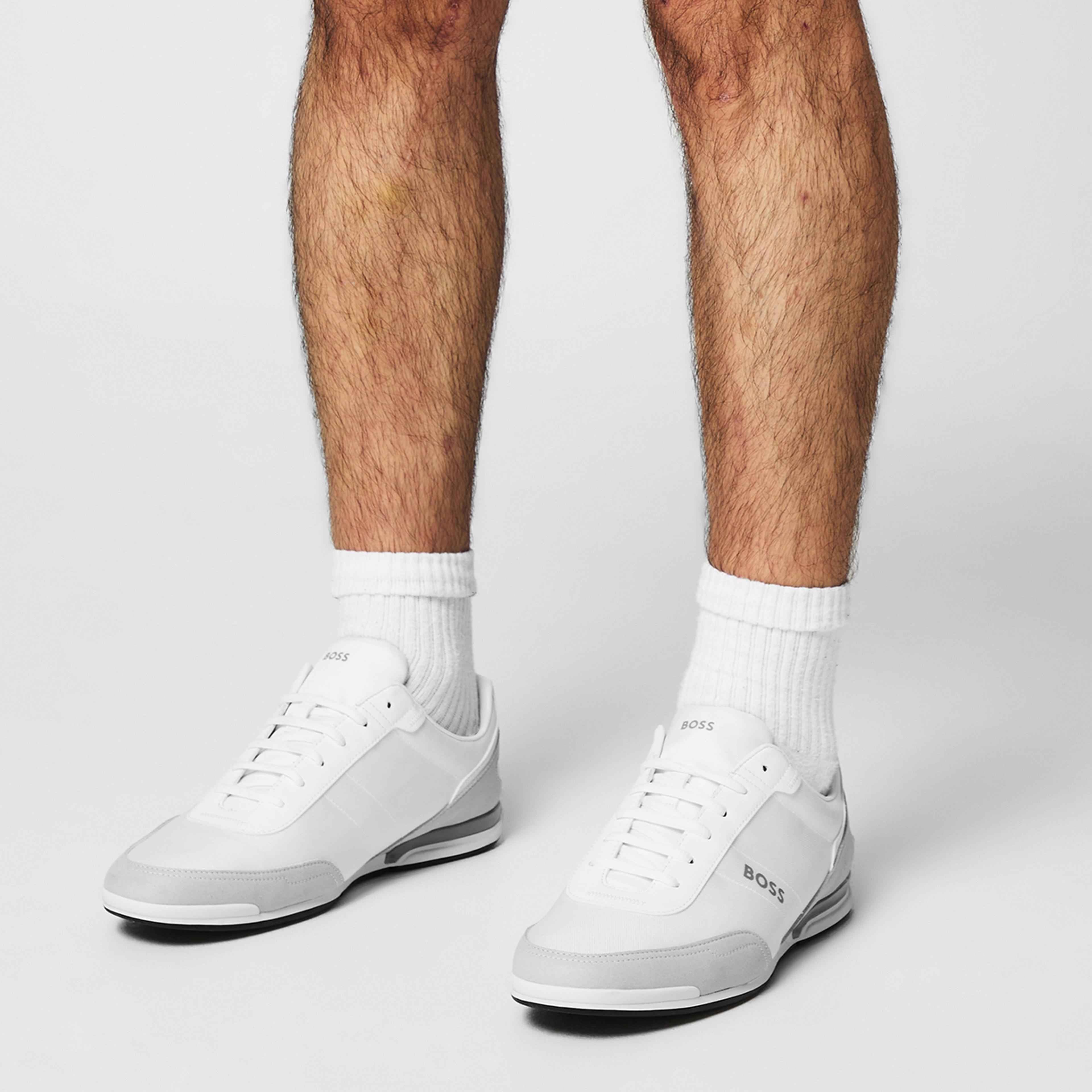 BOSS - Mens BOSS Saturn Low Top Everyday Trainers with Technical Mesh
