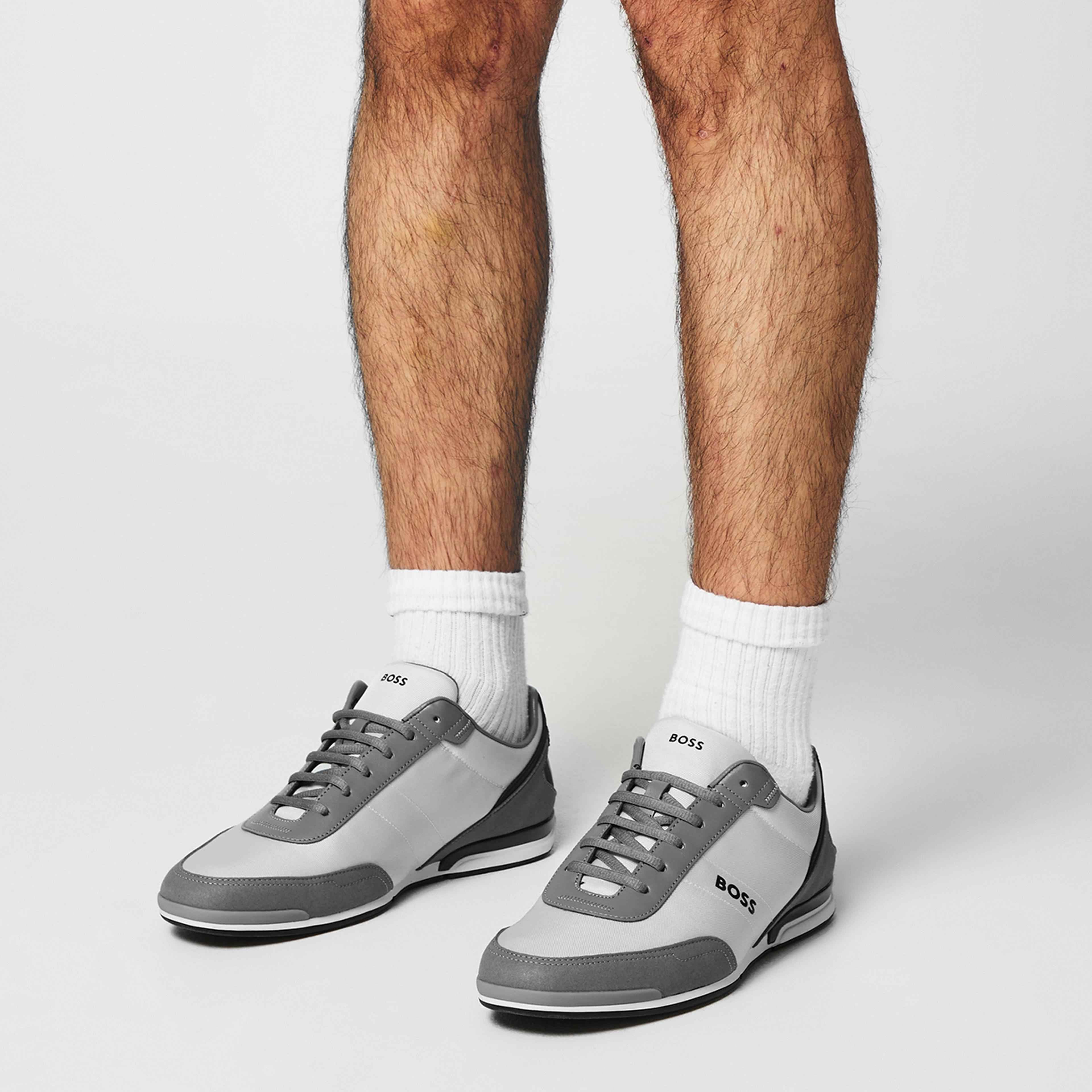 BOSS - Mens BOSS Saturn Low Top Everyday Trainers with Technical Mesh