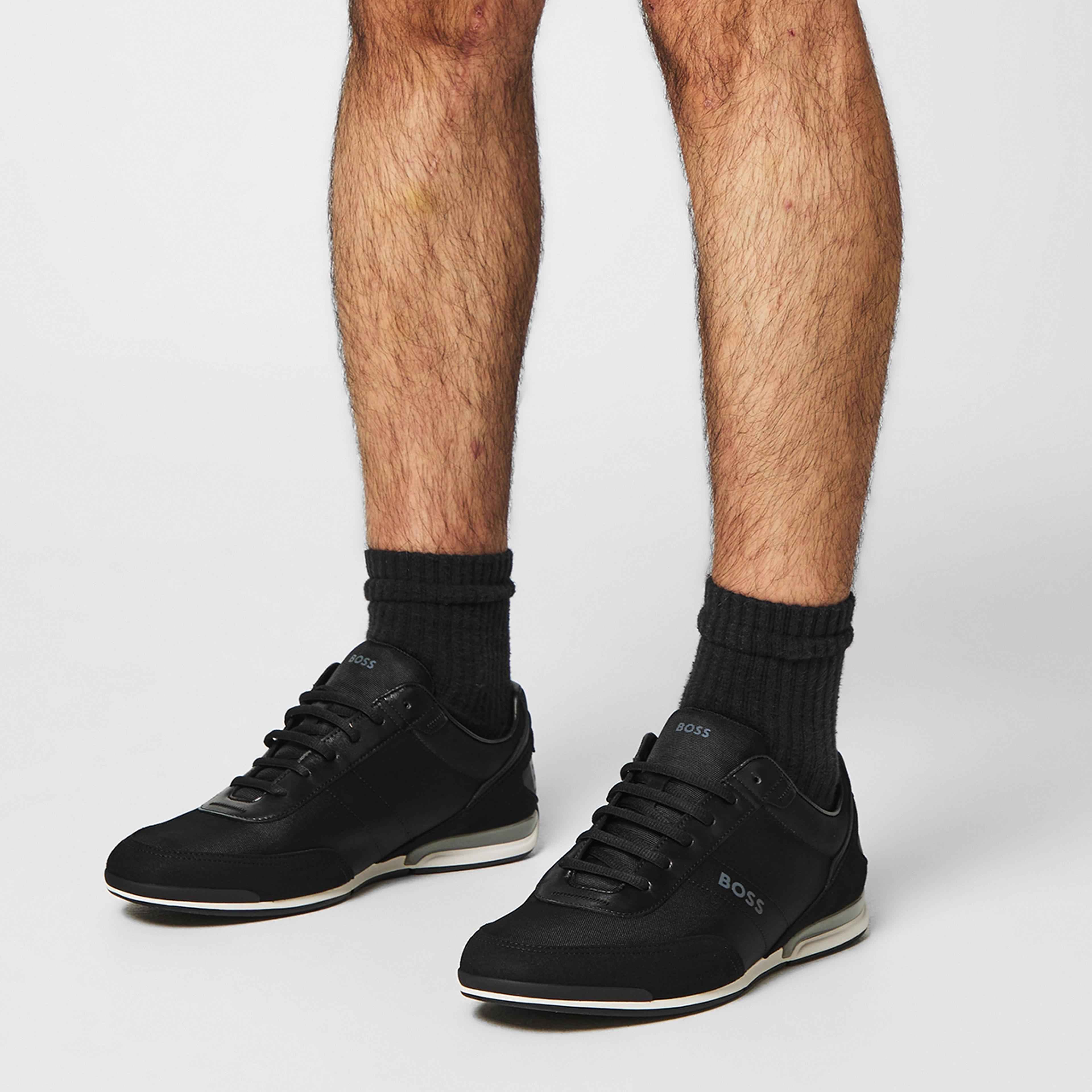 BOSS - Mens BOSS Saturn Low Top Everyday Trainers with Technical Mesh