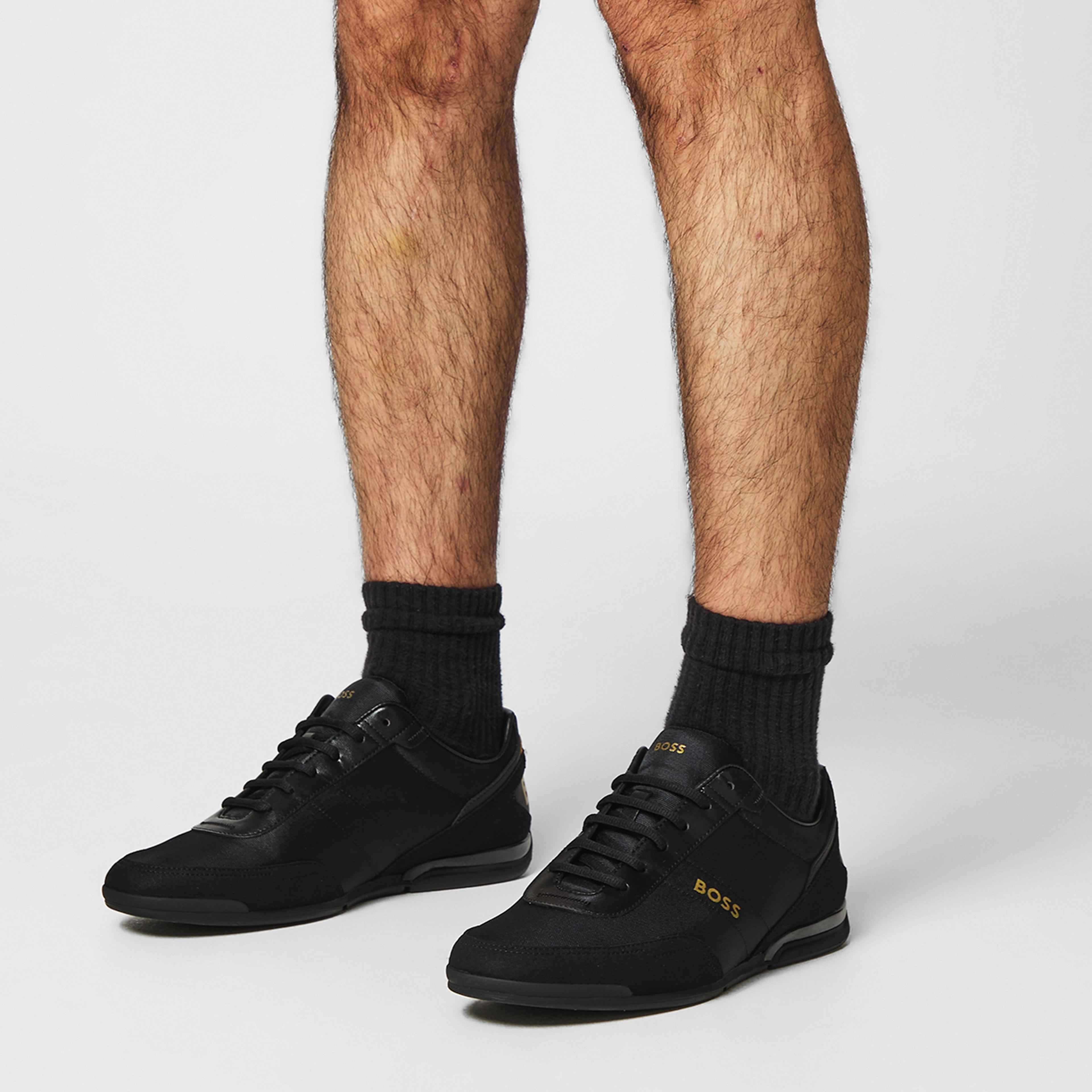 BOSS - Mens BOSS Saturn Low Top Everyday Trainers with Technical Mesh