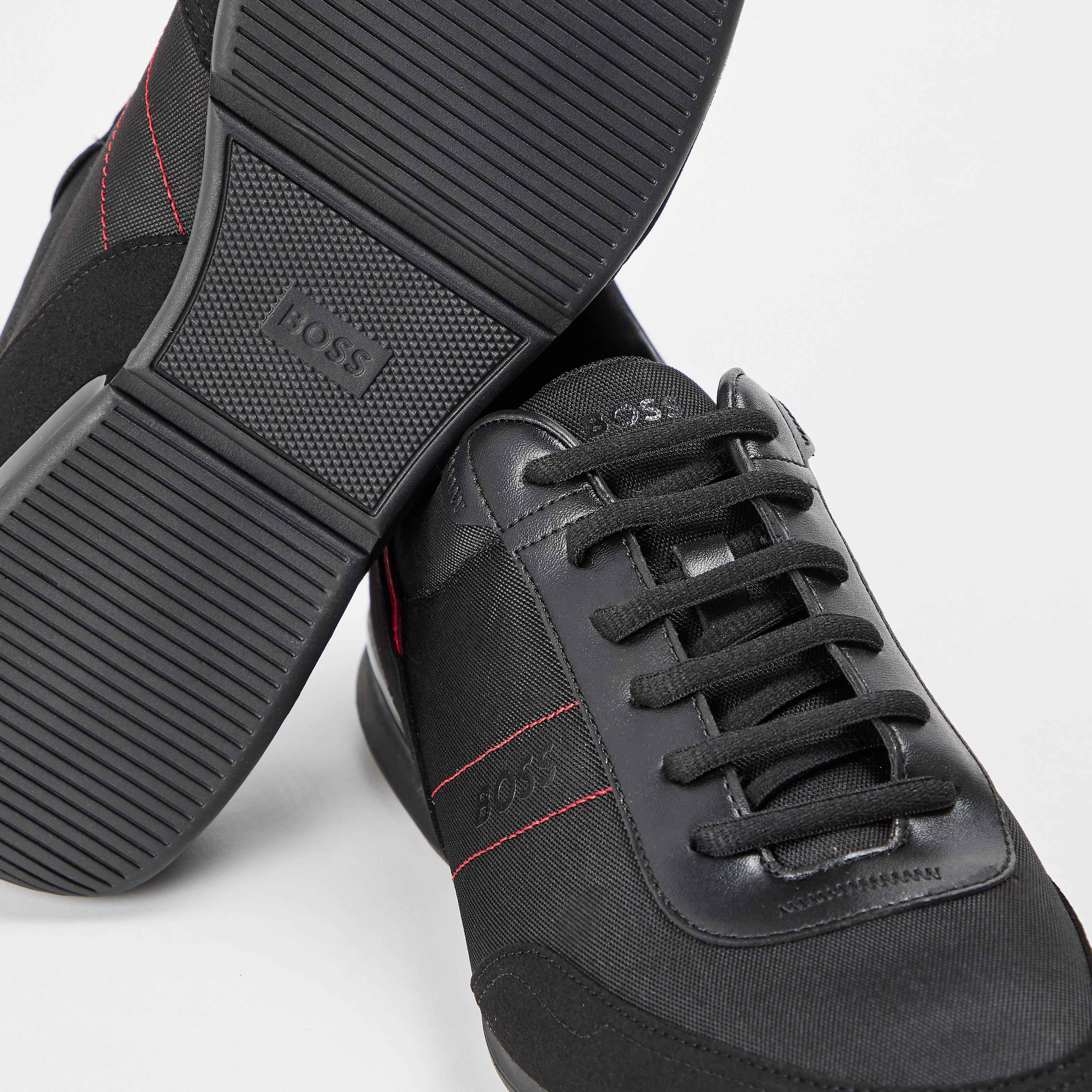BOSS - Mens BOSS Saturn Low Top Everyday Trainers with Technical Mesh