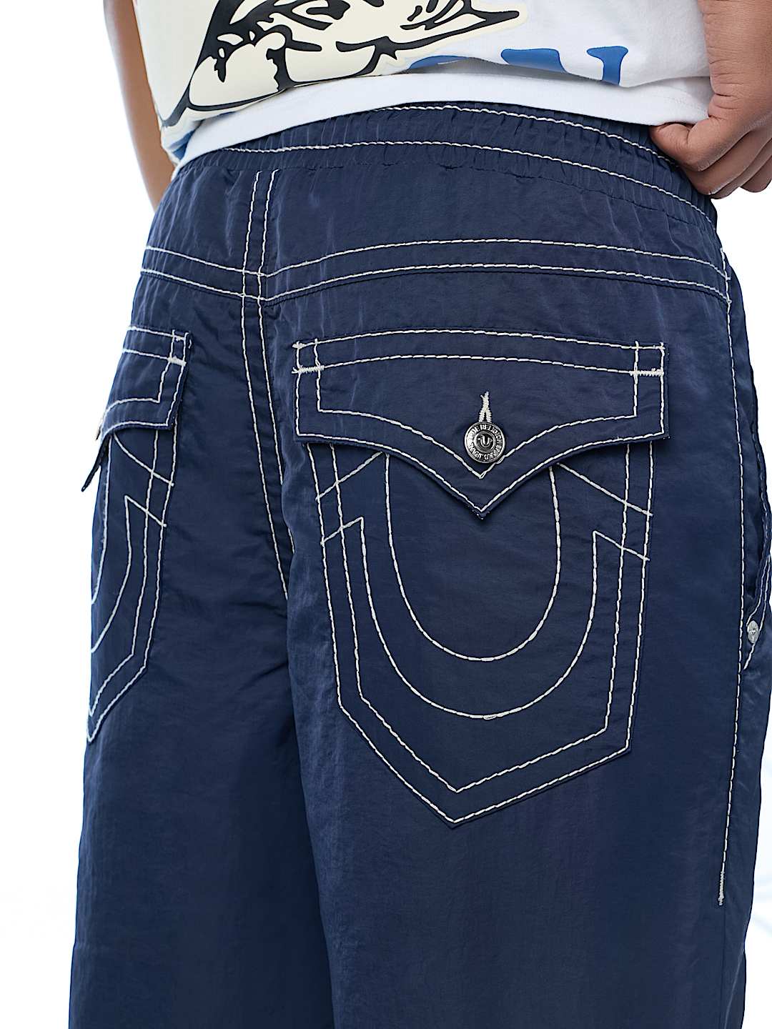 True Religion - Vinny Nylon Big T Flap Ultra Baggy Pant 34"